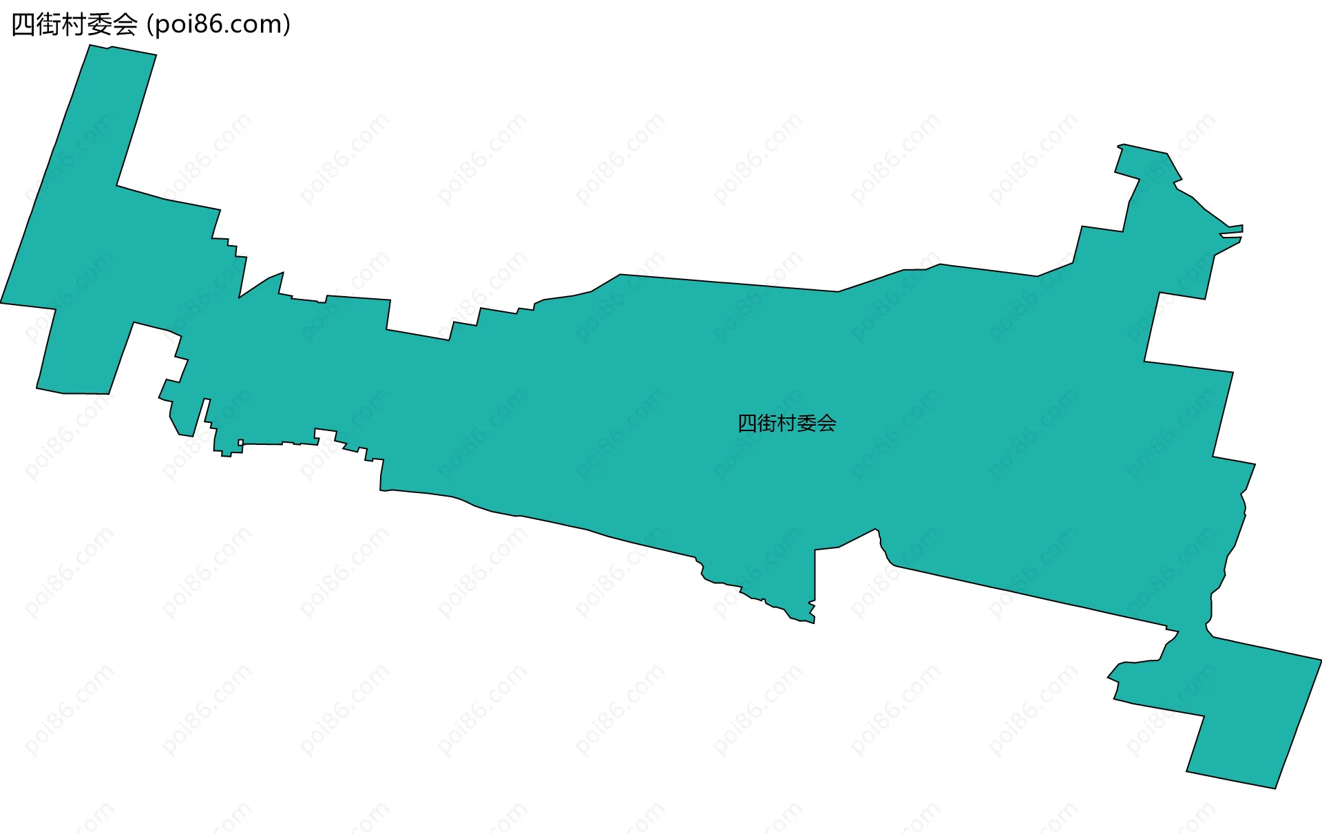 四街村委会边界地图