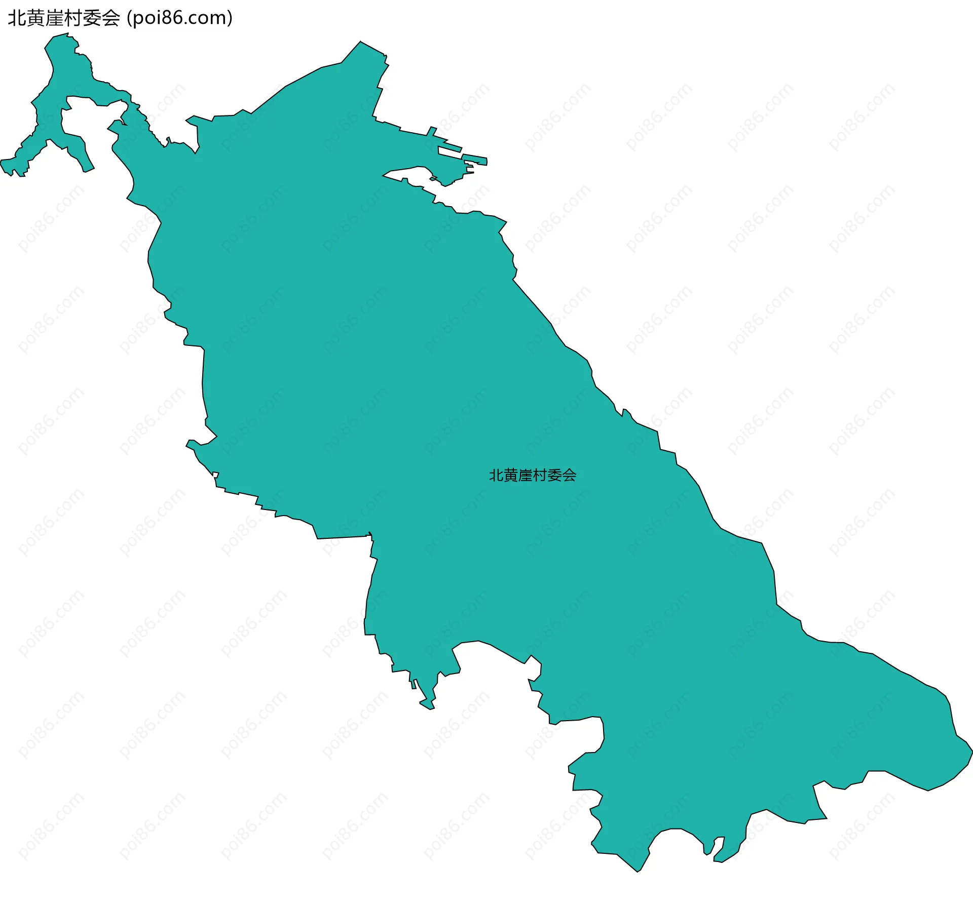 北黄崖村委会边界地图