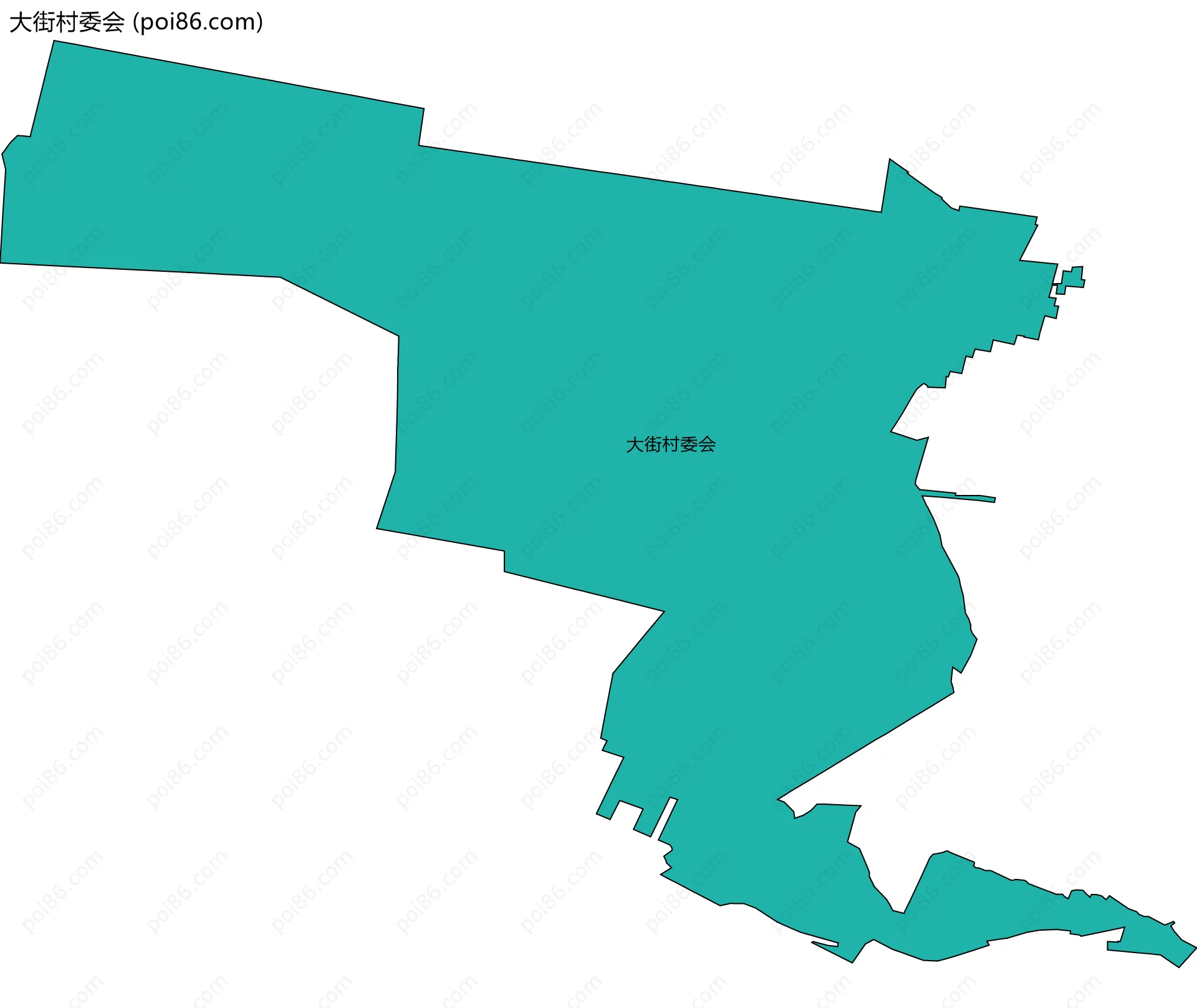 大街村委会边界地图