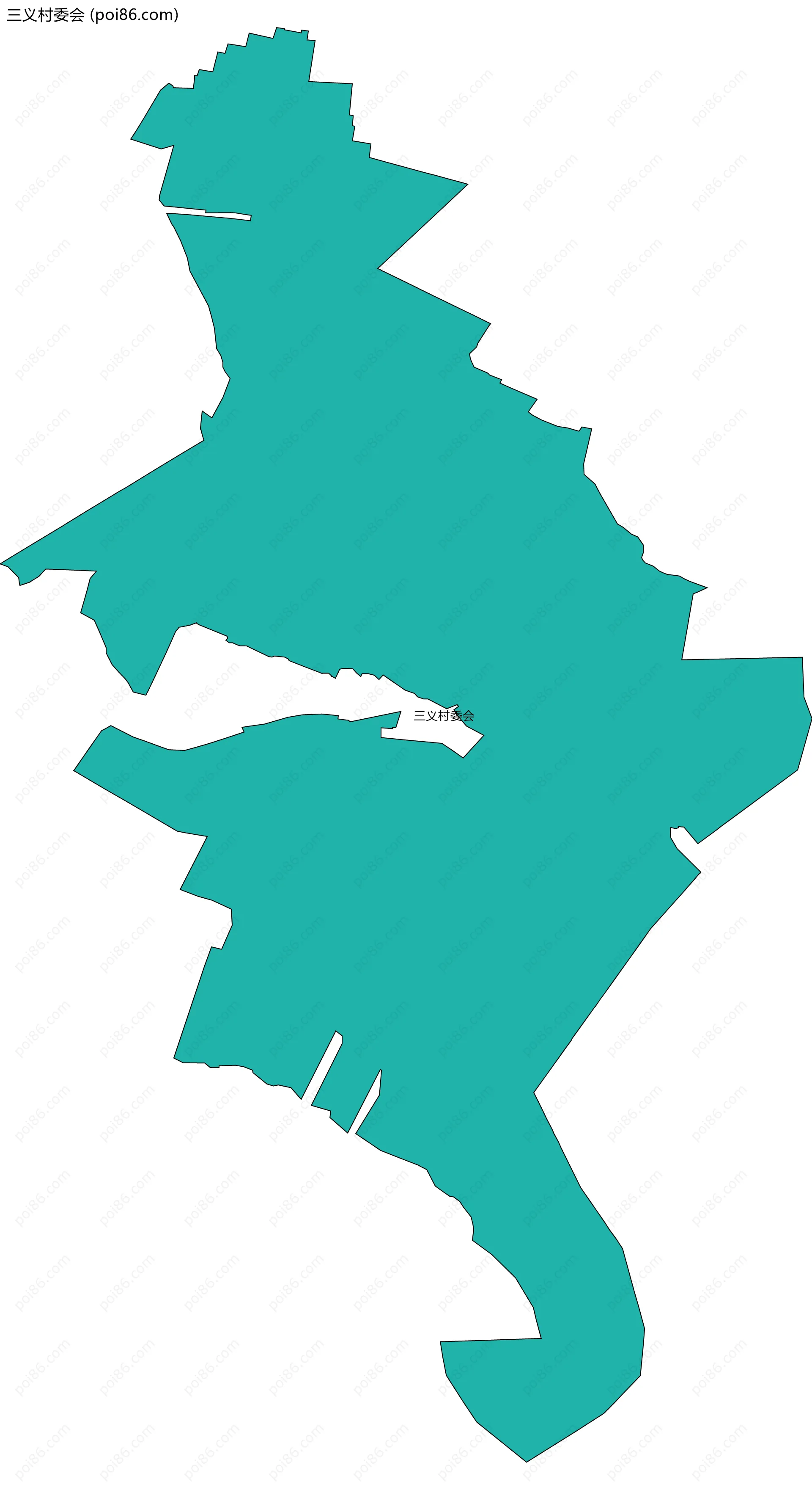 三义村委会边界地图