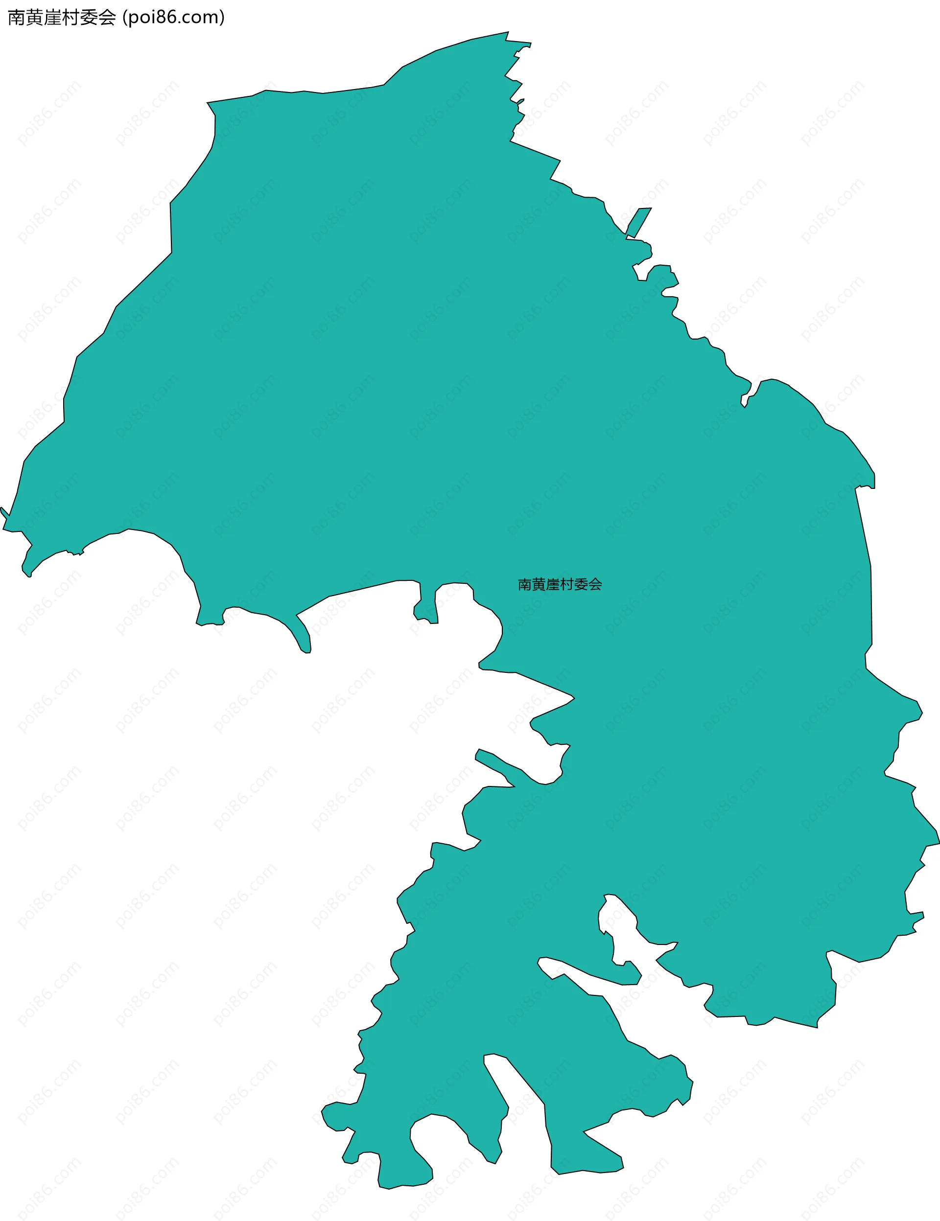 南黄崖村委会边界地图