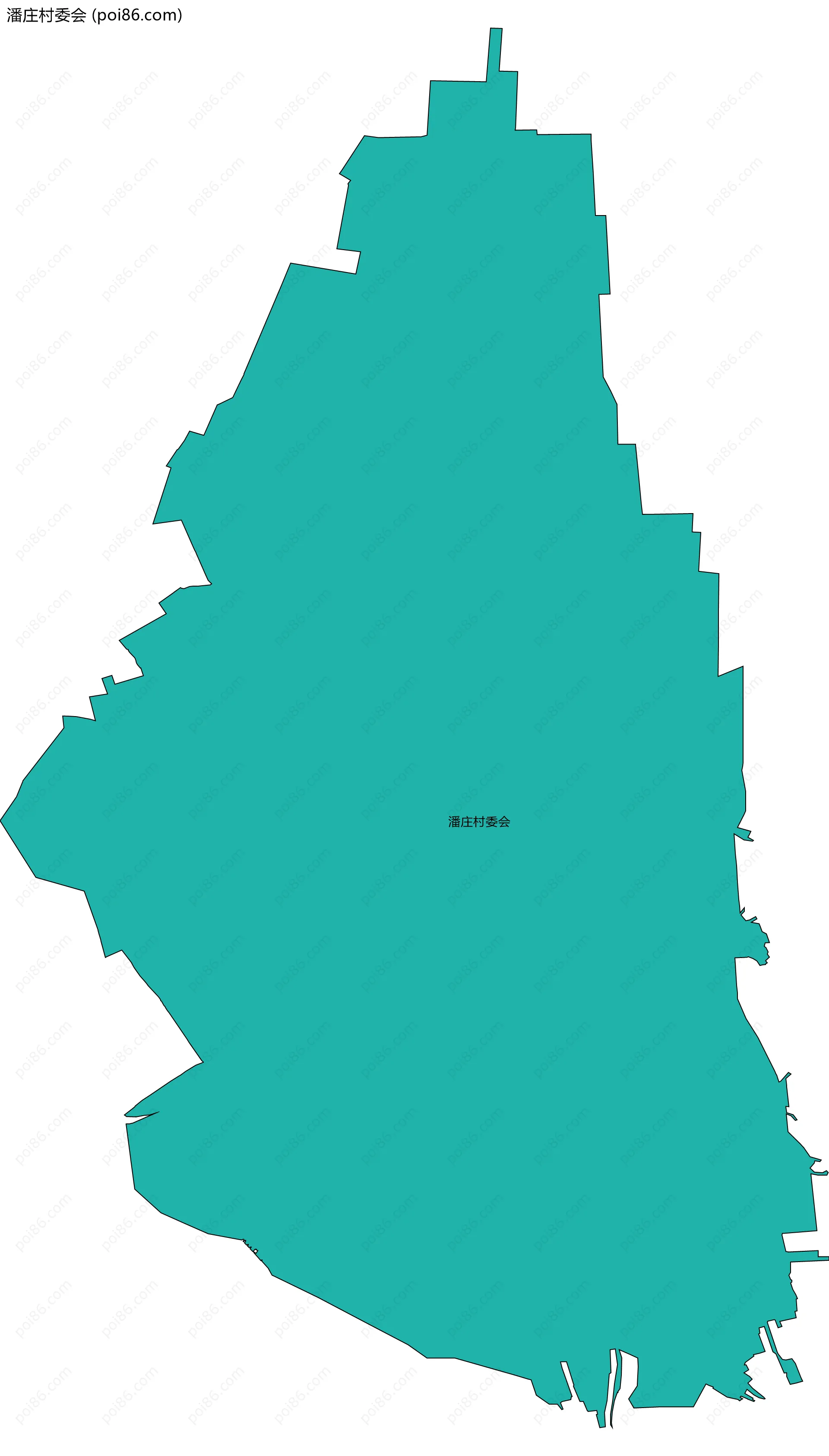 潘庄村委会边界地图