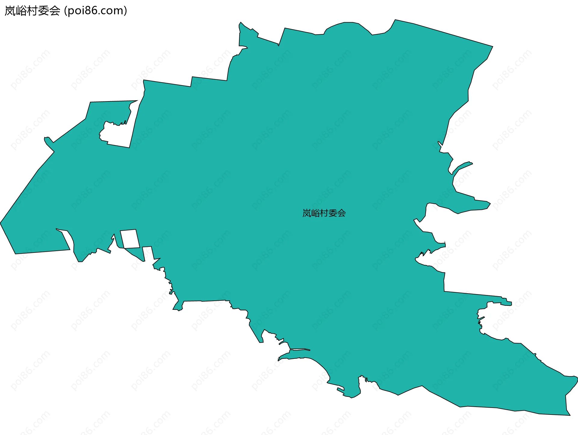 岚峪村委会边界地图