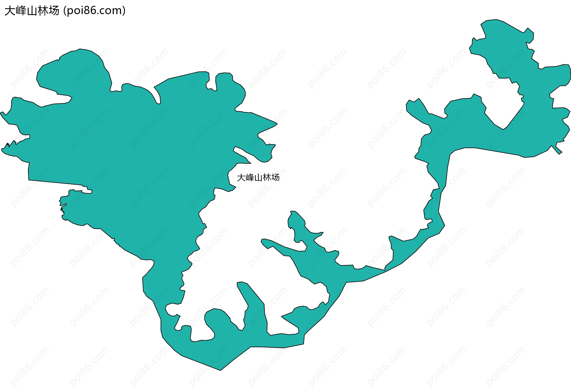 大峰山林场边界地图