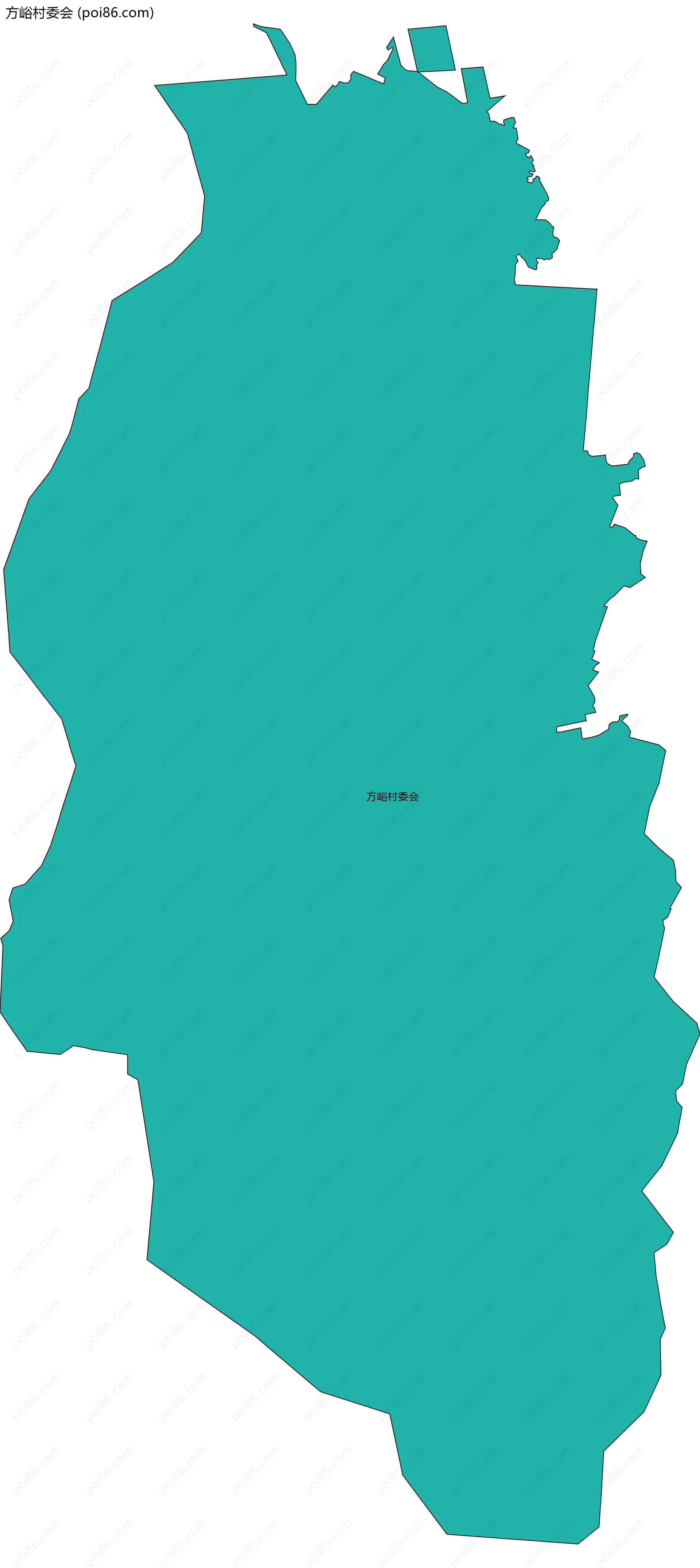 方峪村委会边界地图