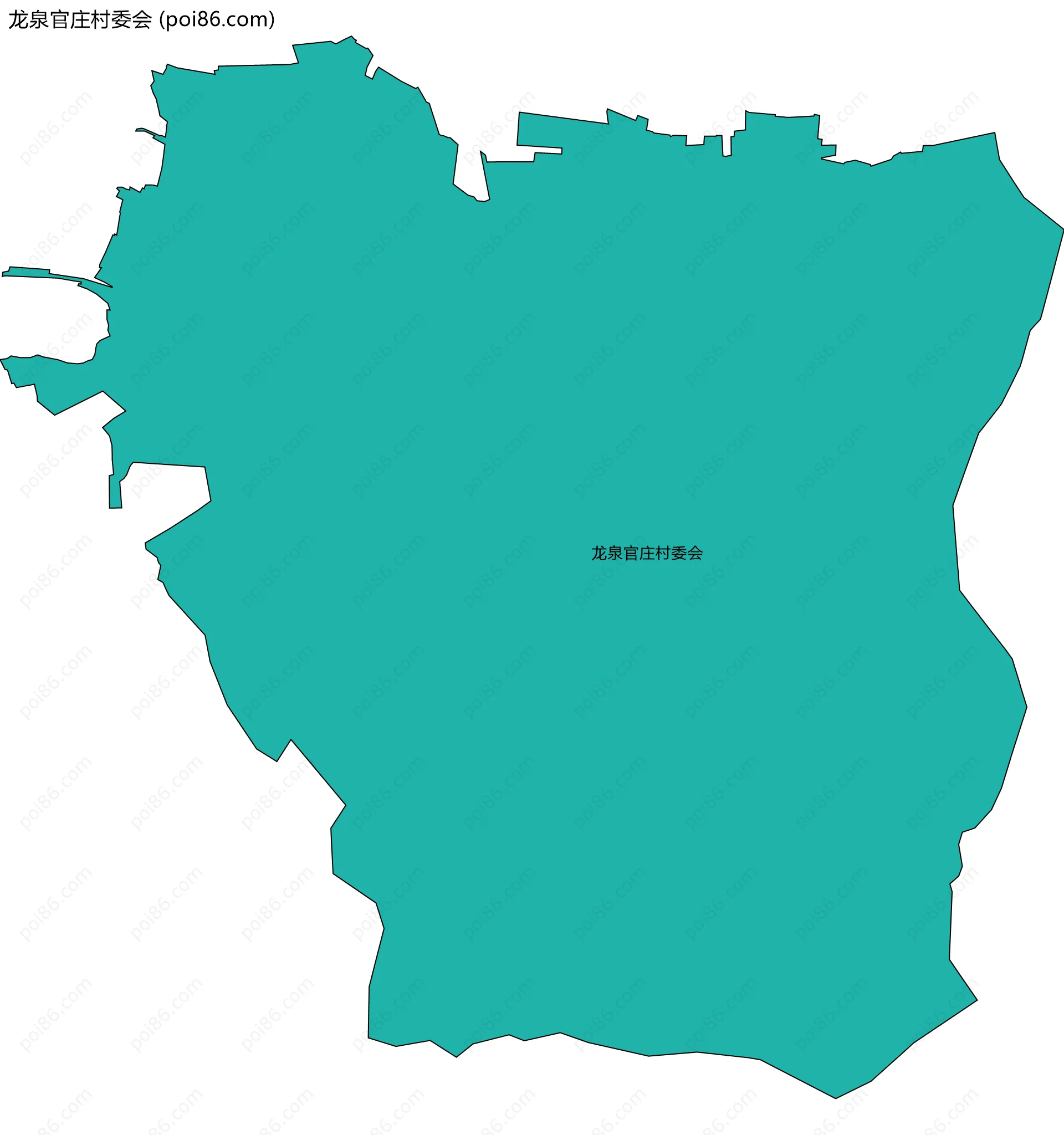 龙泉官庄村委会边界地图