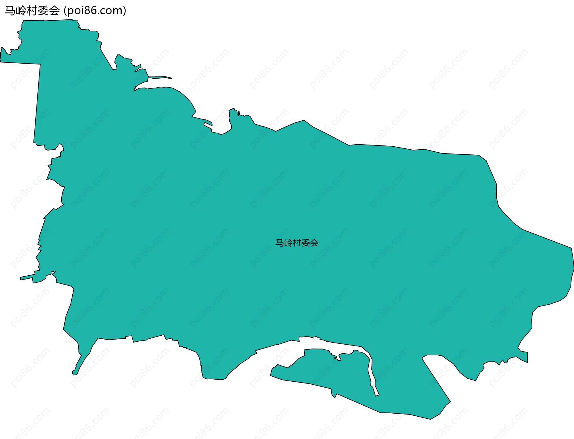 马岭村委会边界地图