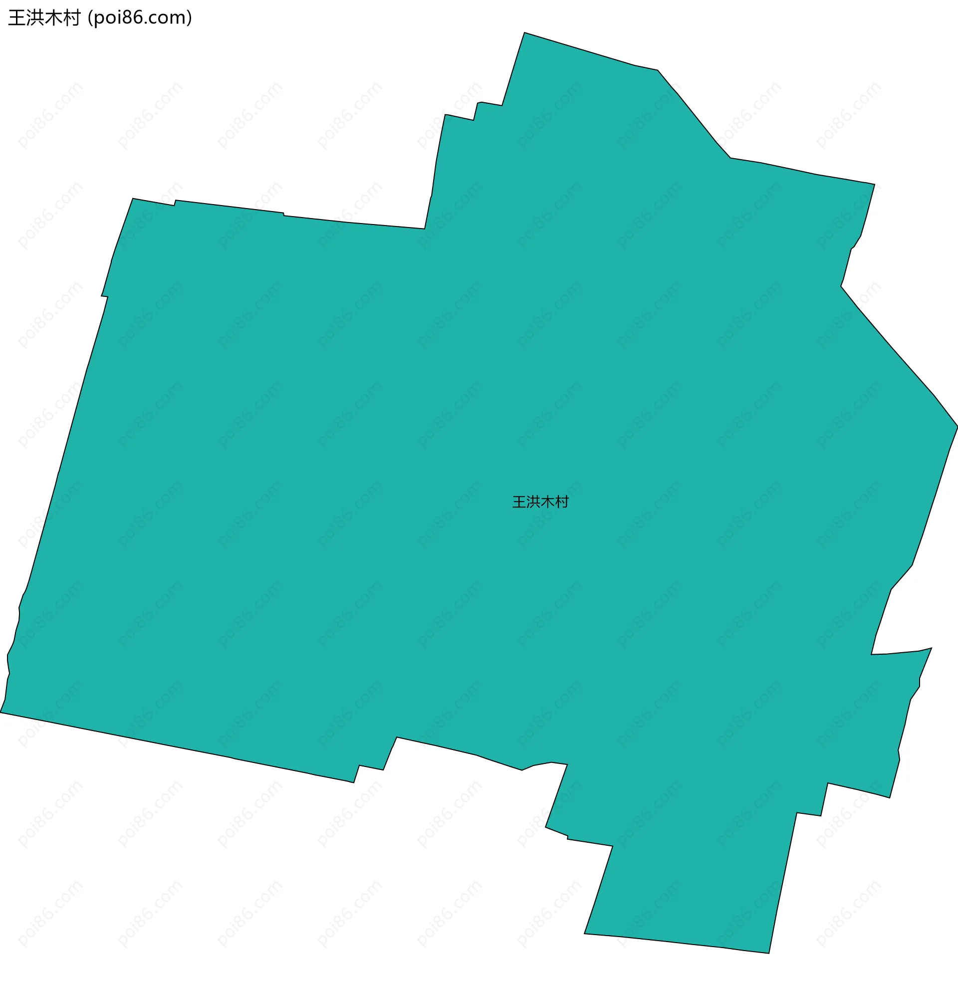 王洪木村边界地图
