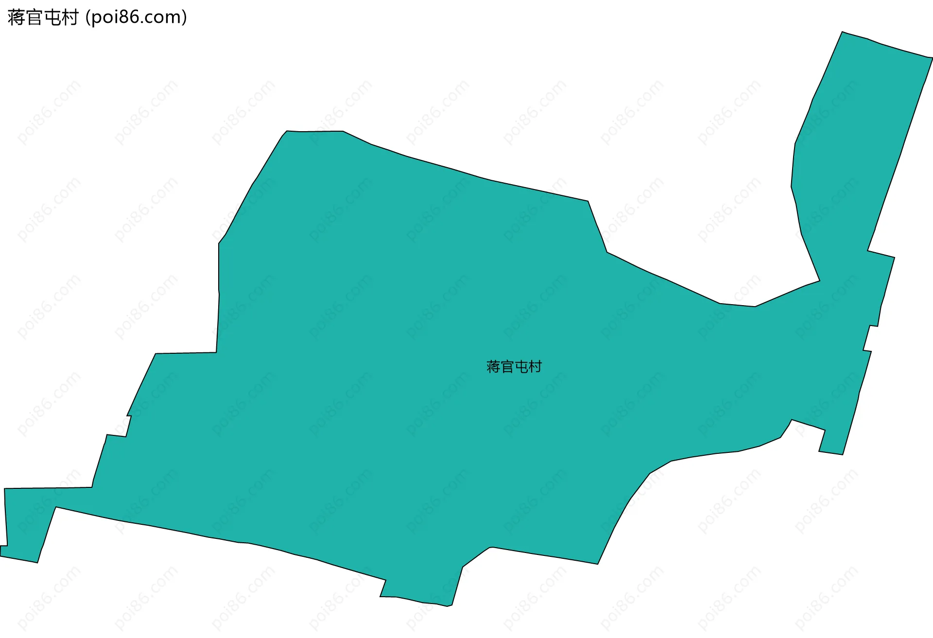 蒋官屯村边界地图