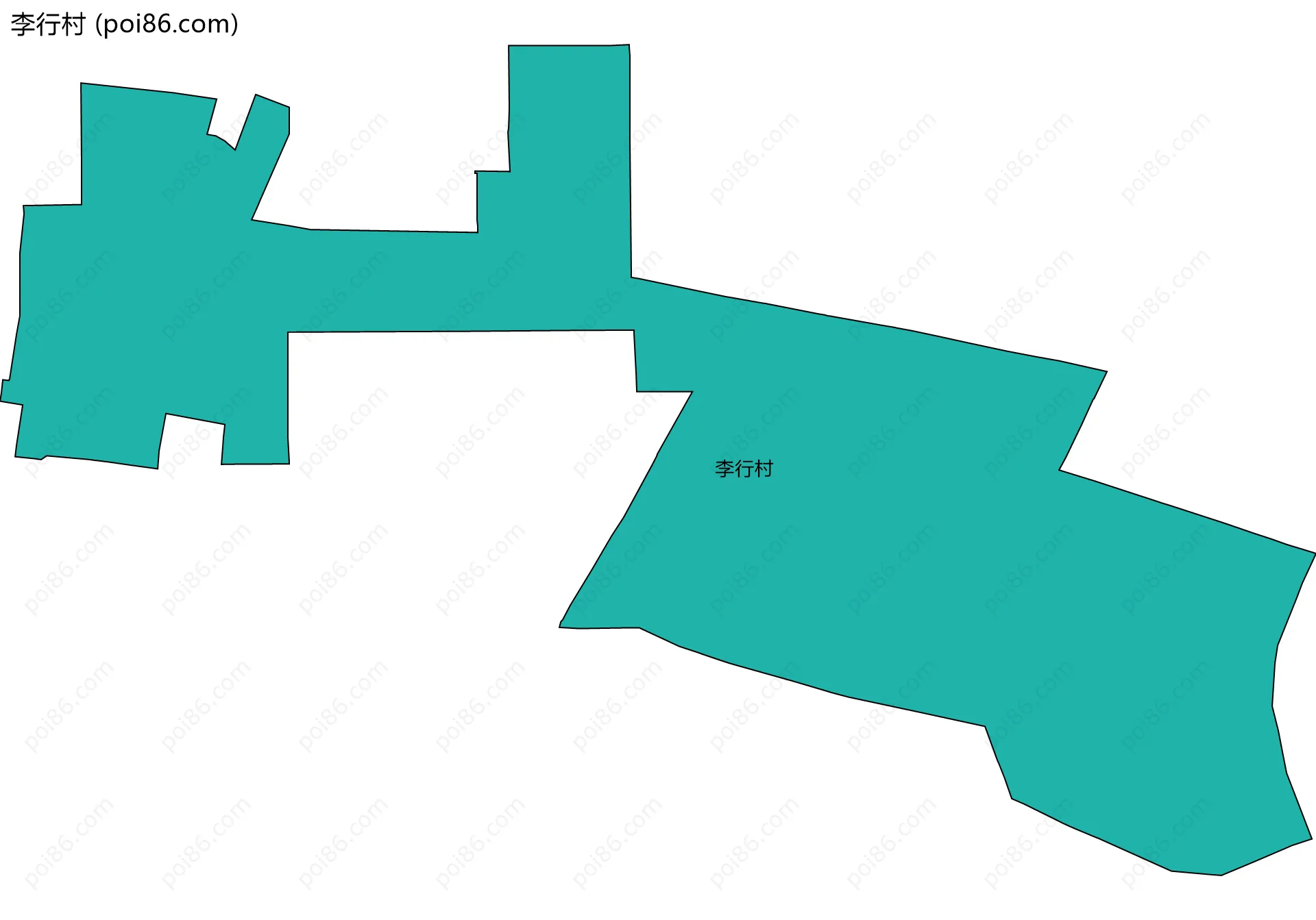 李行村边界地图