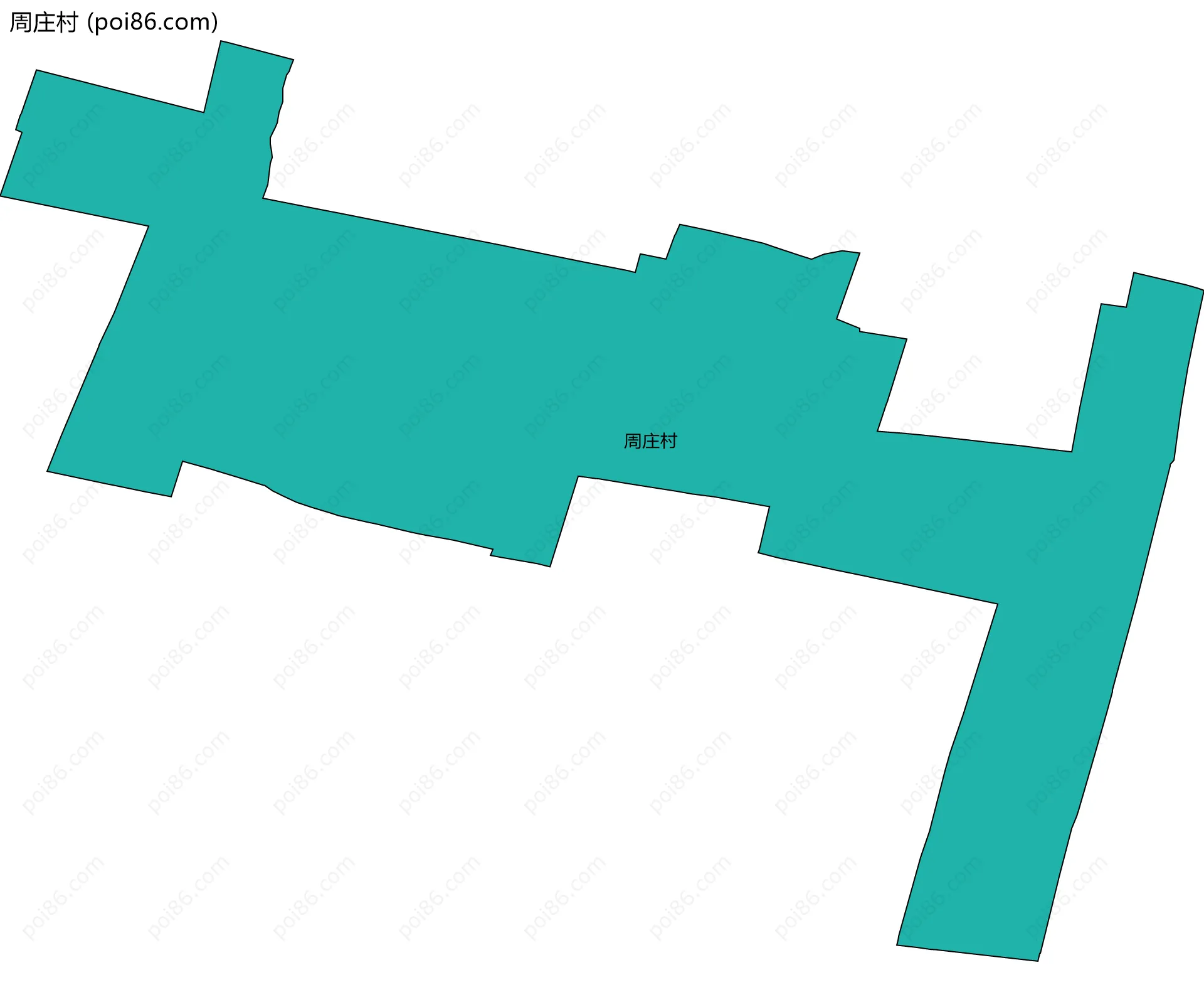周庄村边界地图