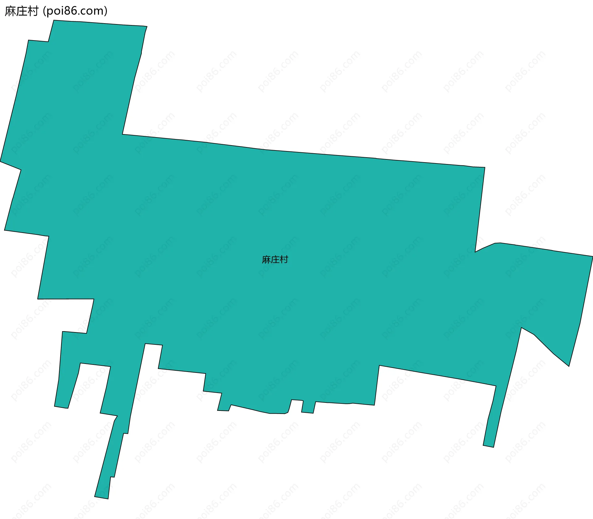 麻庄村边界地图