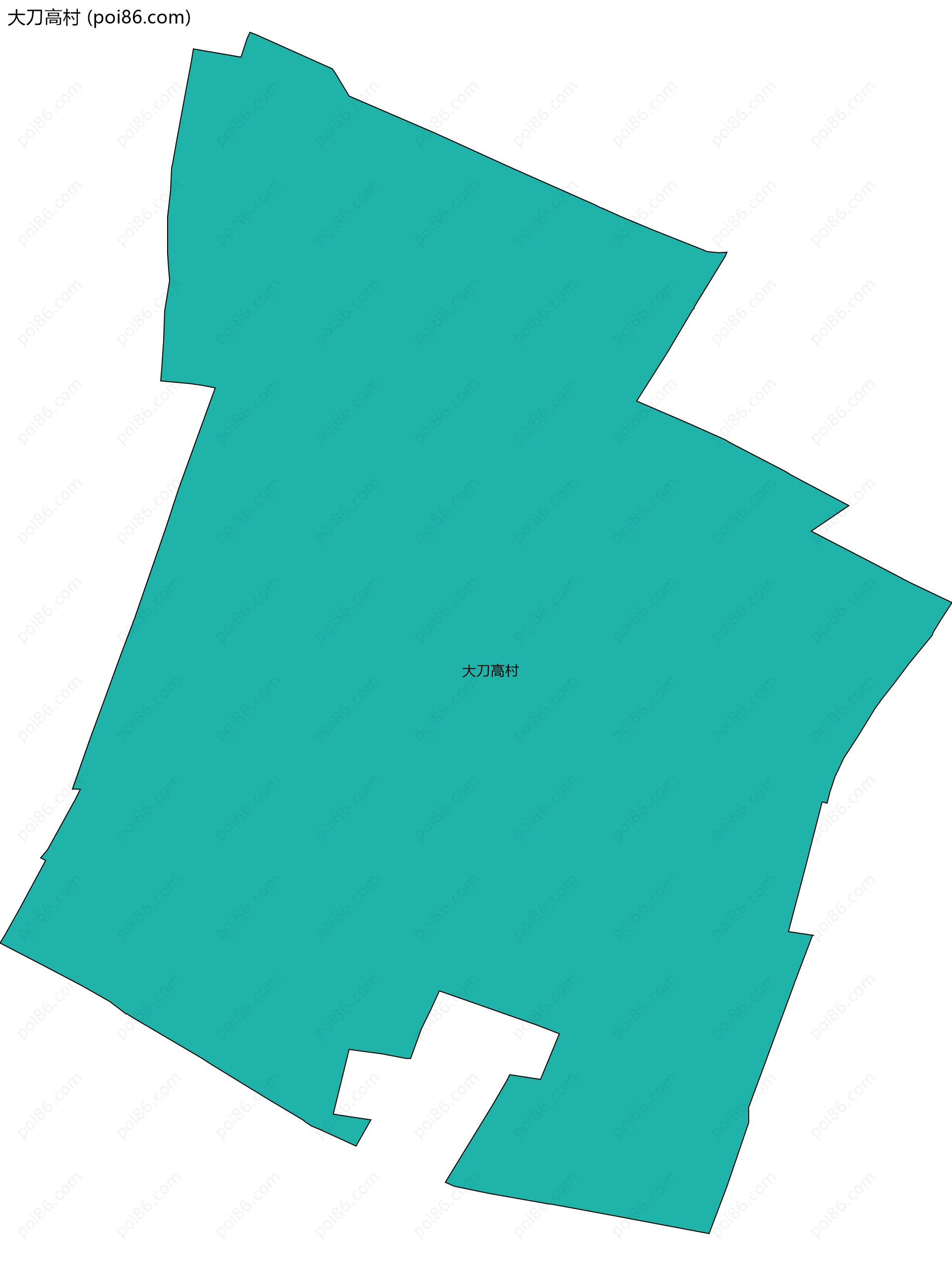 大刀高村边界地图