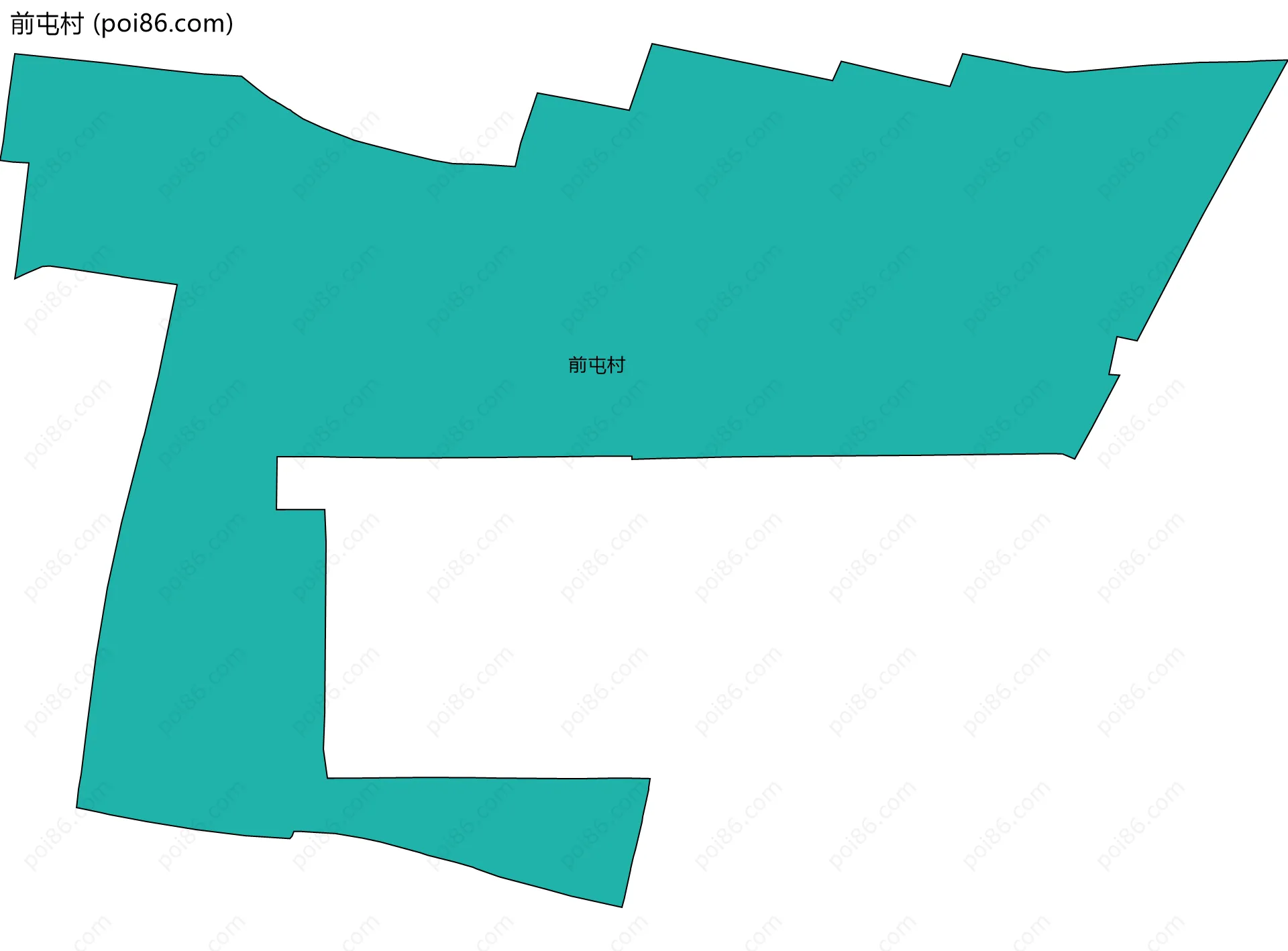 前屯村边界地图