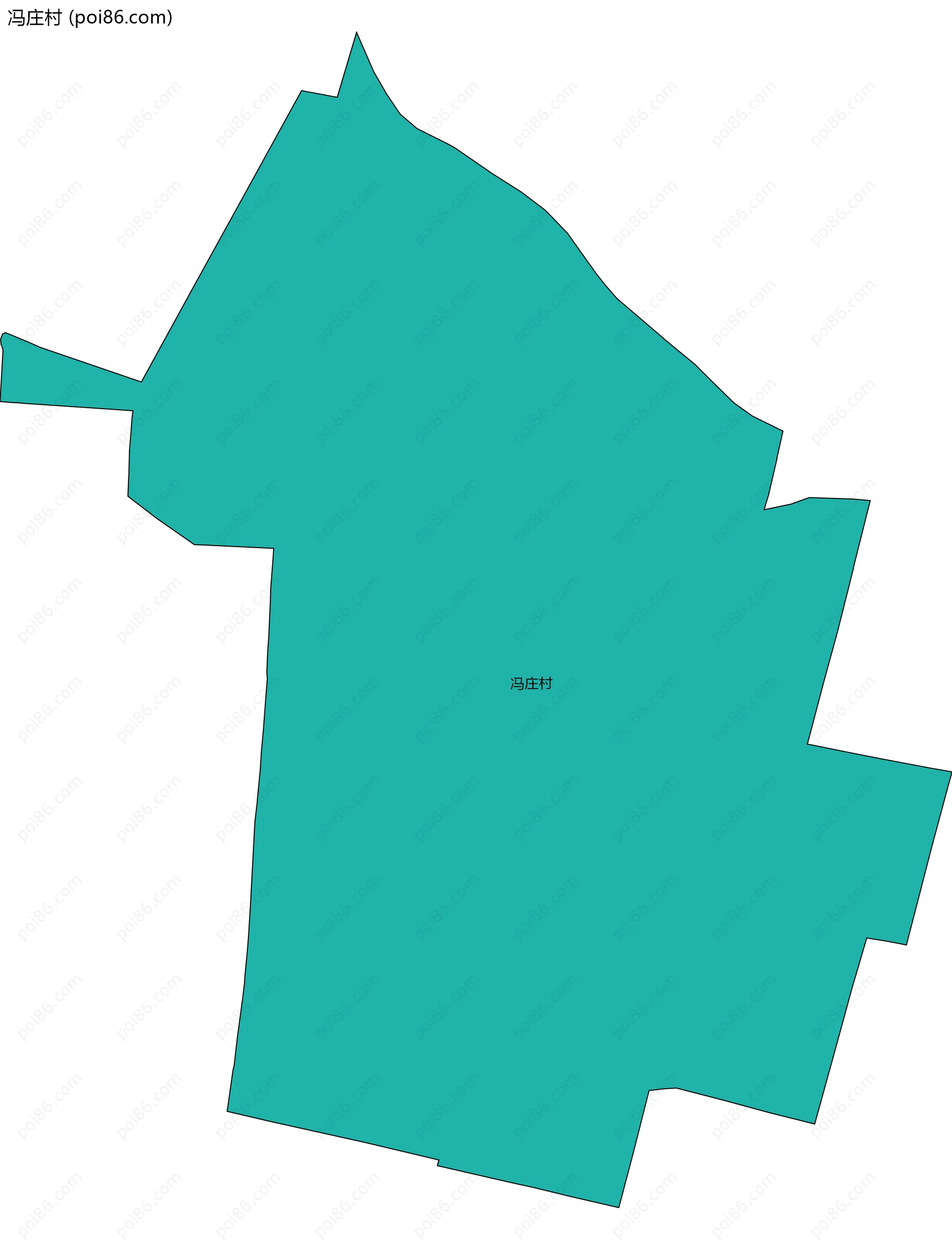 冯庄村边界地图