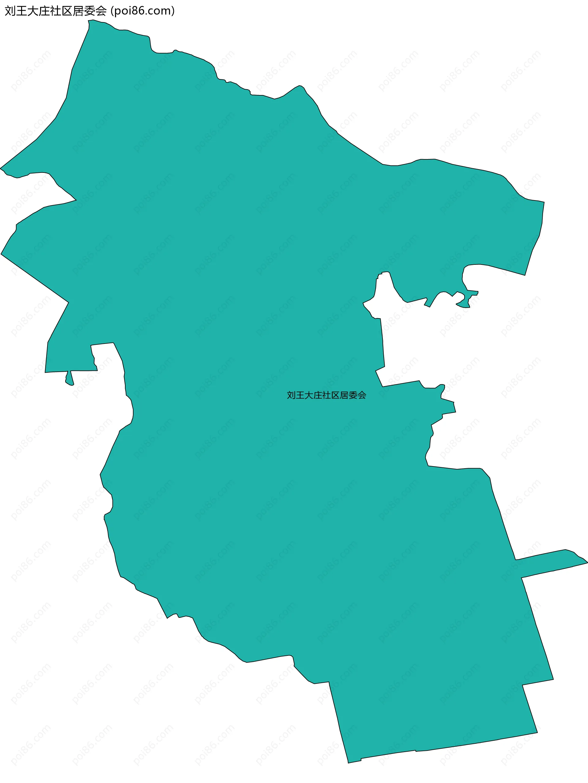 刘王大庄社区居委会边界地图