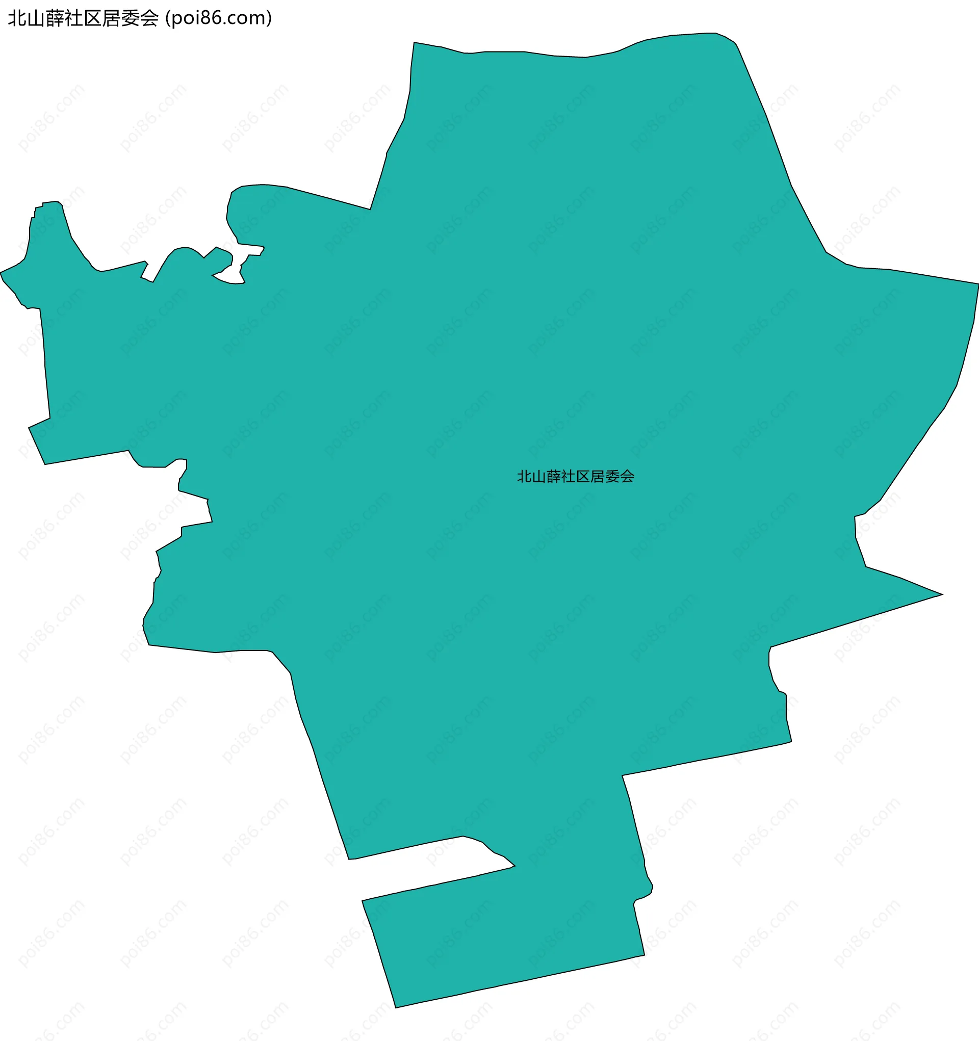 北山薛社区居委会边界地图