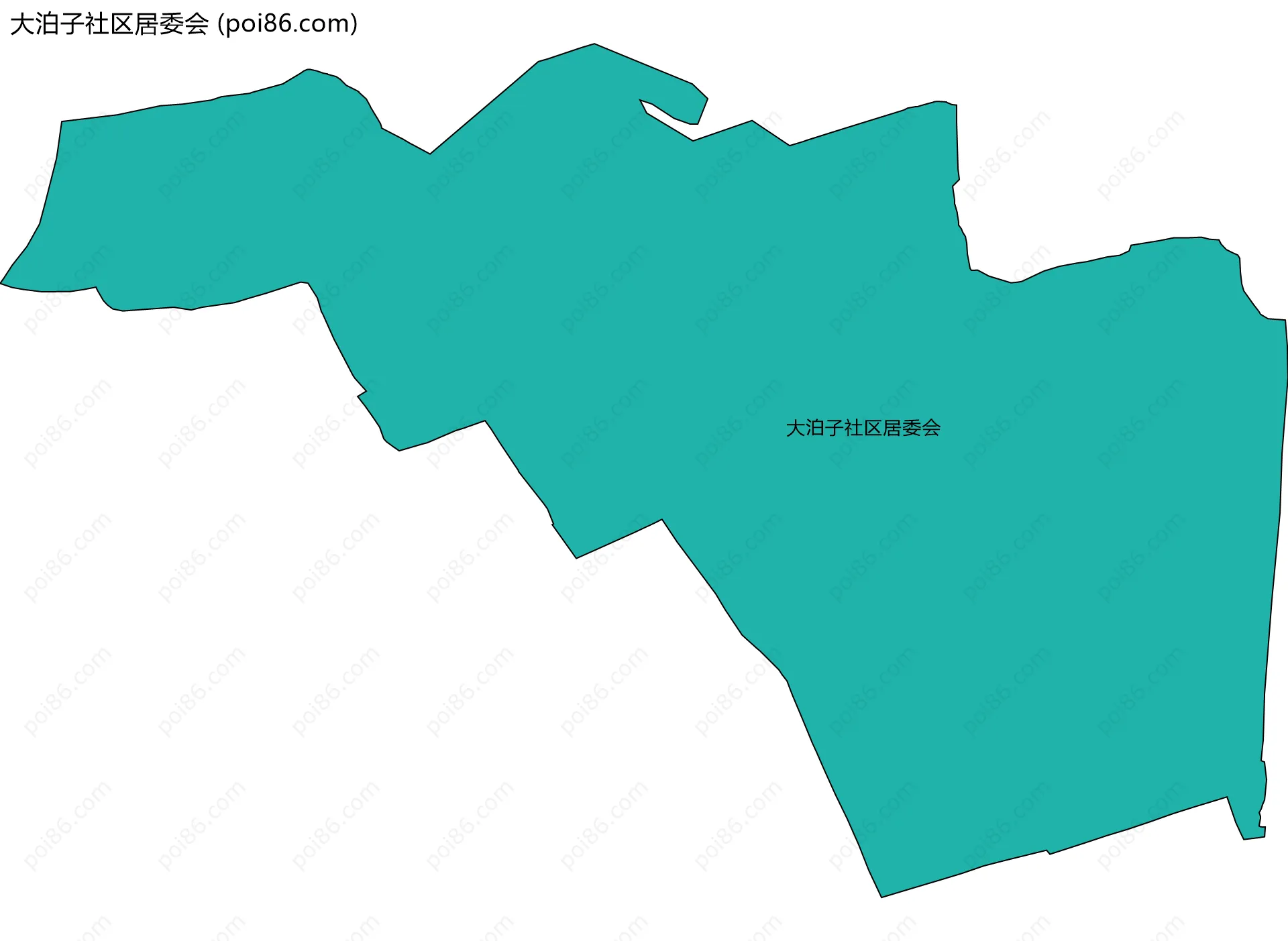 大泊子社区居委会边界地图
