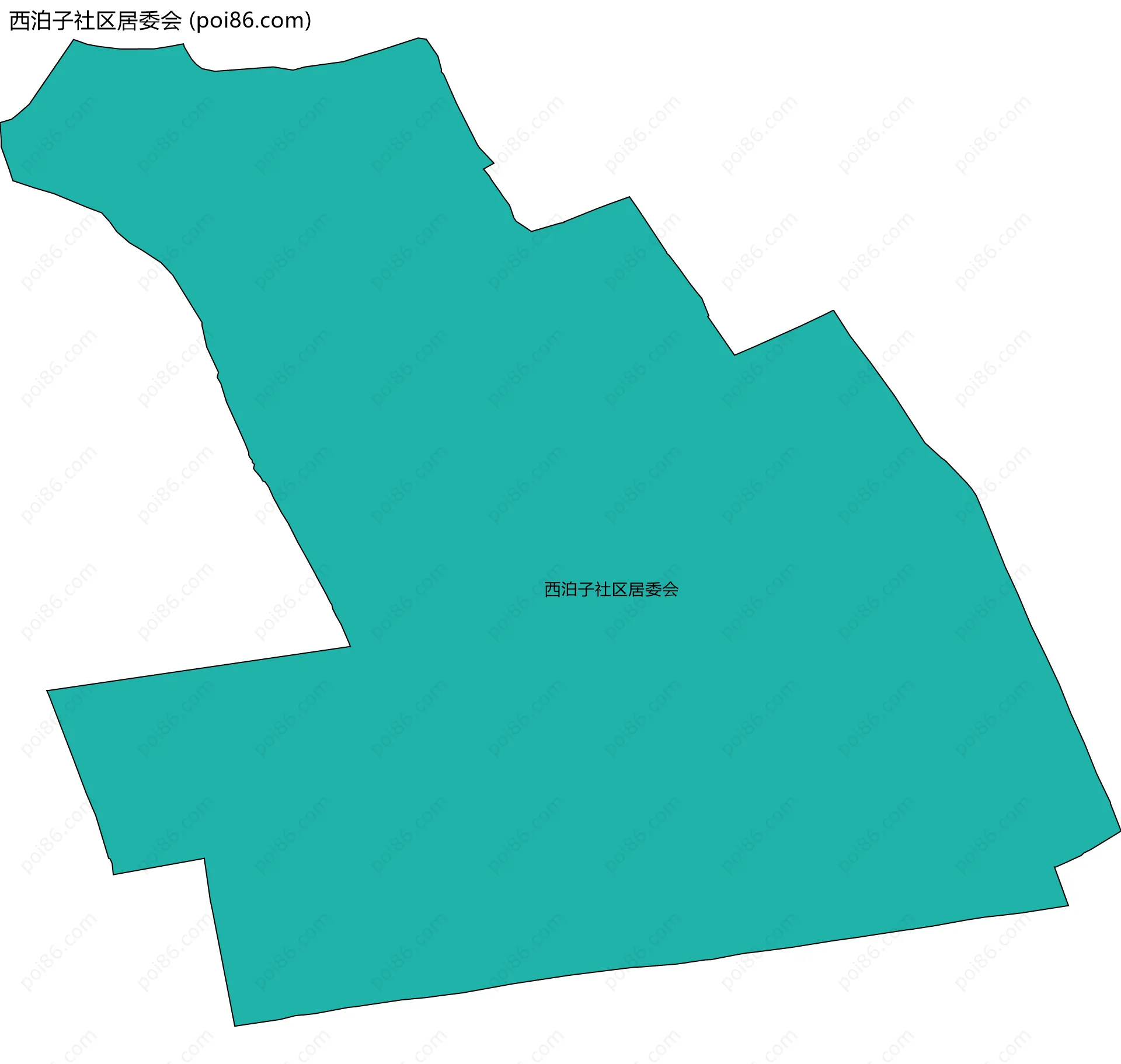 西泊子社区居委会边界地图