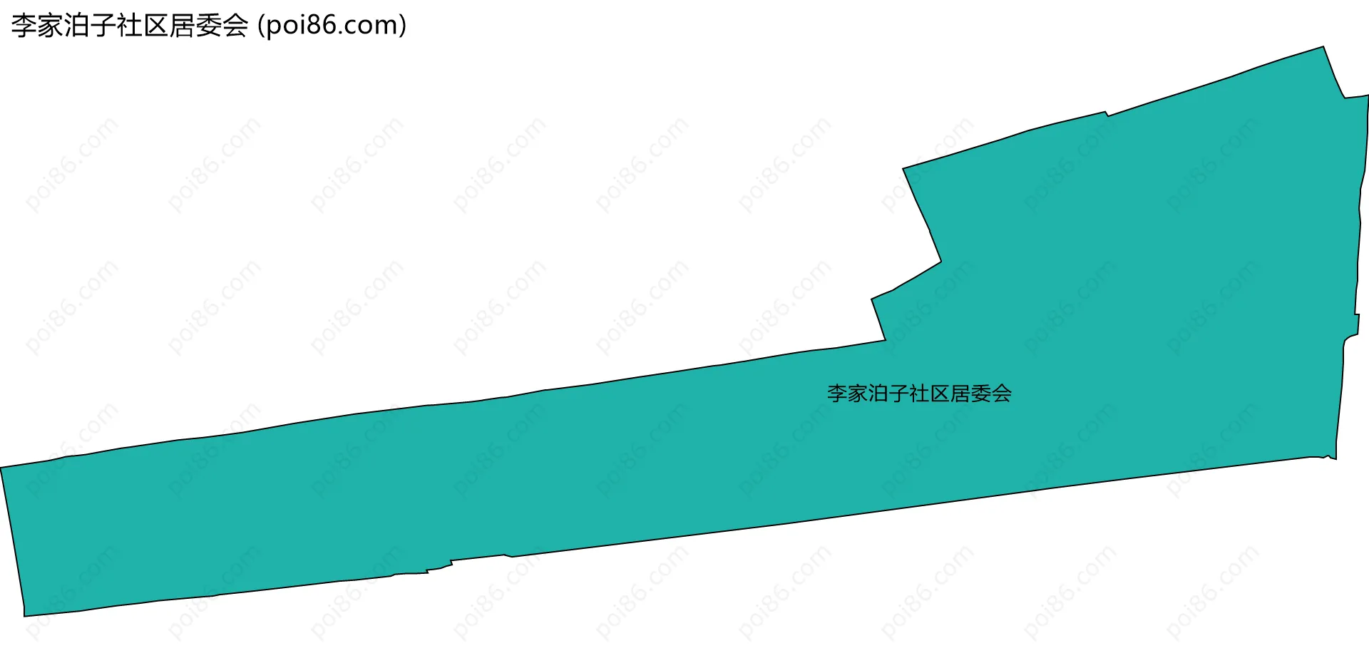 李家泊子社区居委会边界地图
