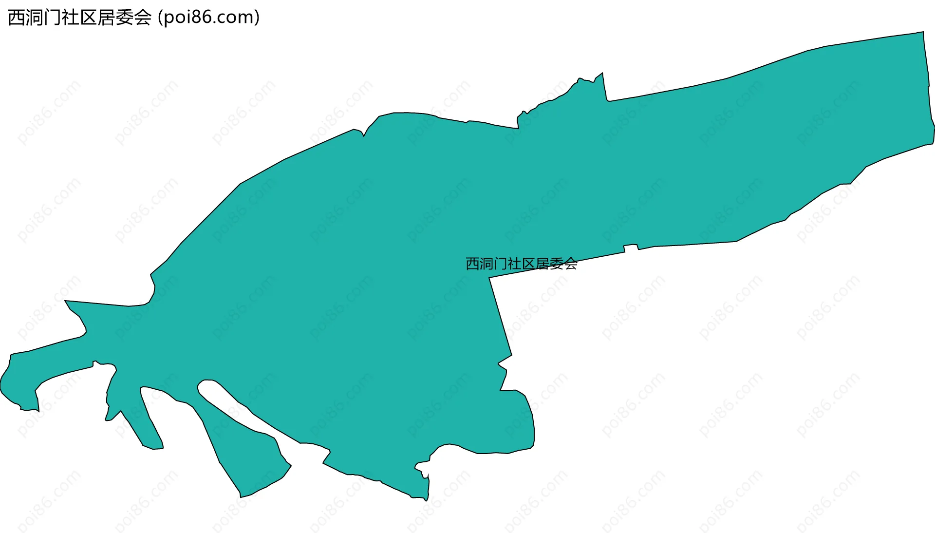 西洞门社区居委会边界地图