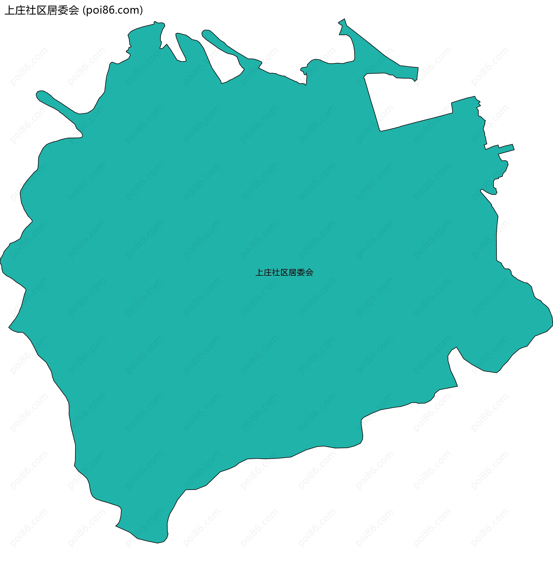 上庄社区居委会边界地图