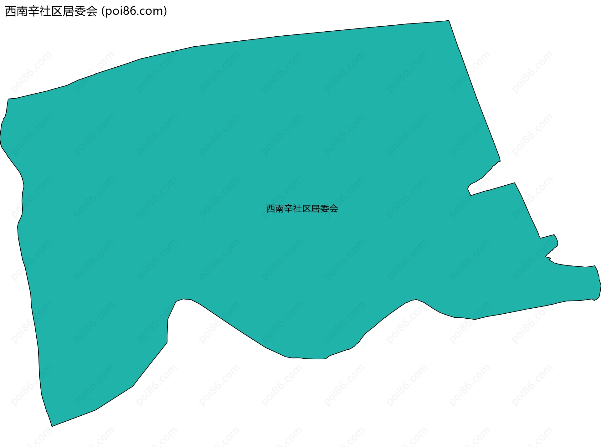 西南辛社区居委会边界地图