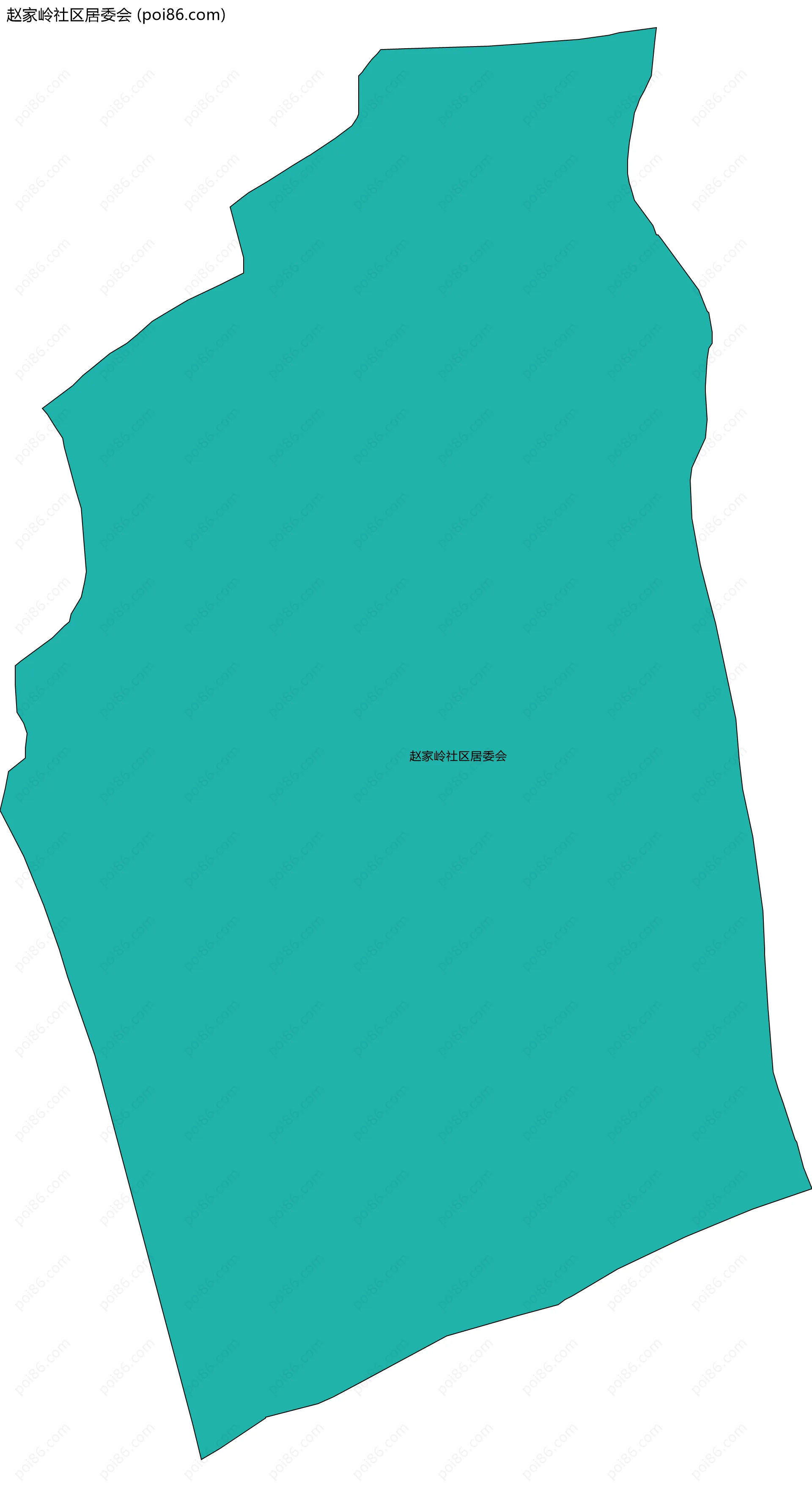 赵家岭社区居委会边界地图
