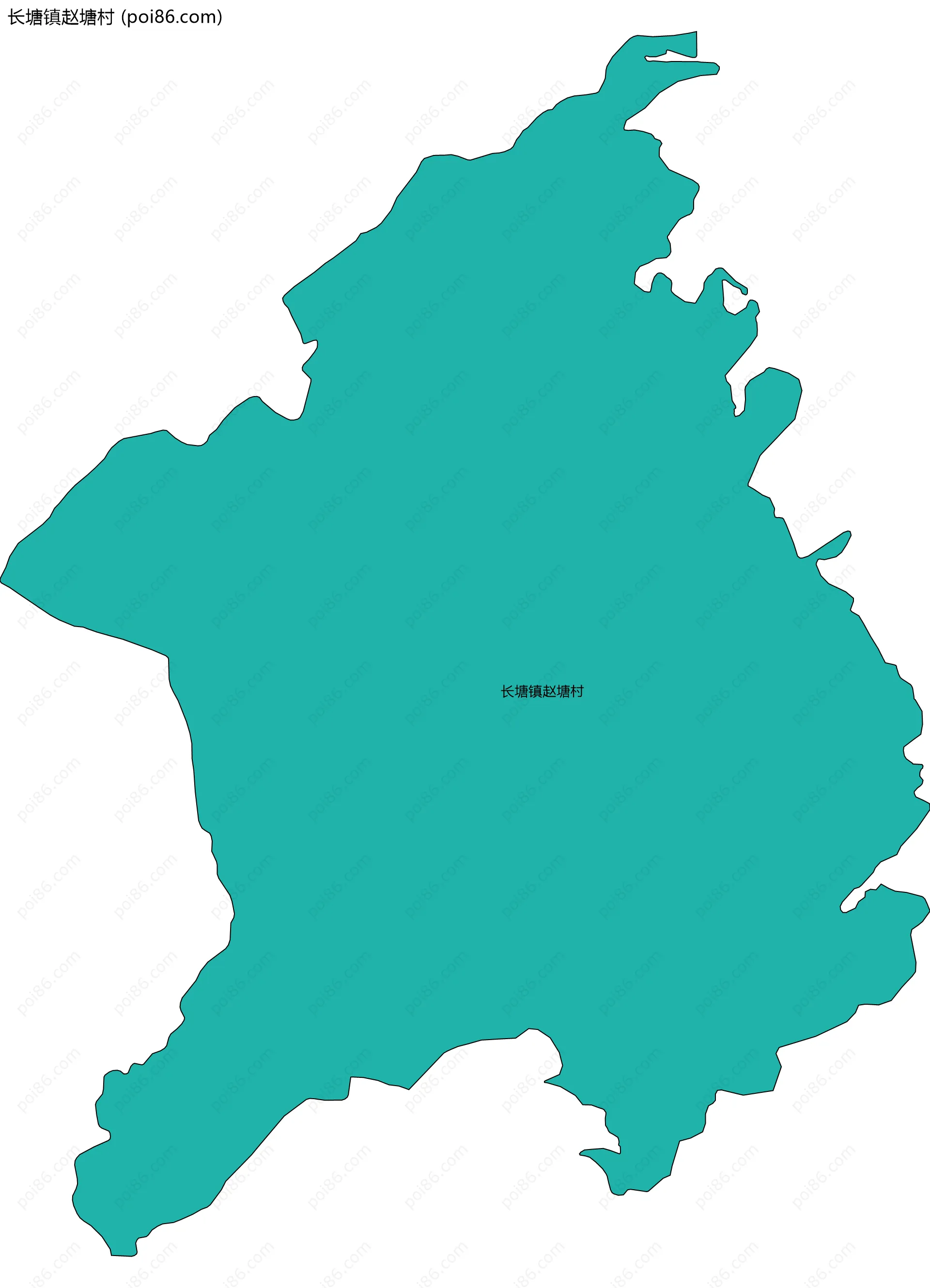 长塘镇赵塘村边界地图