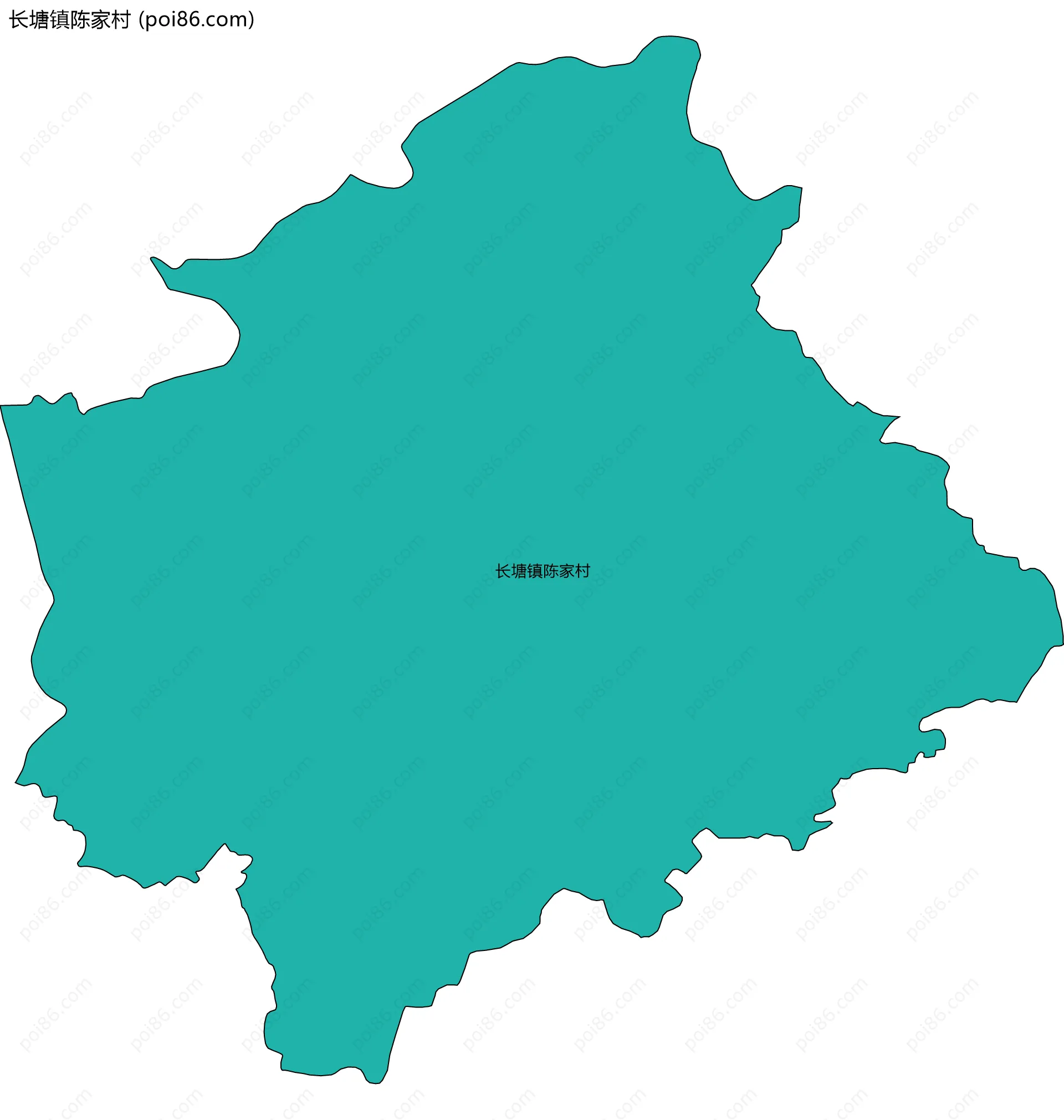 长塘镇陈家村边界地图