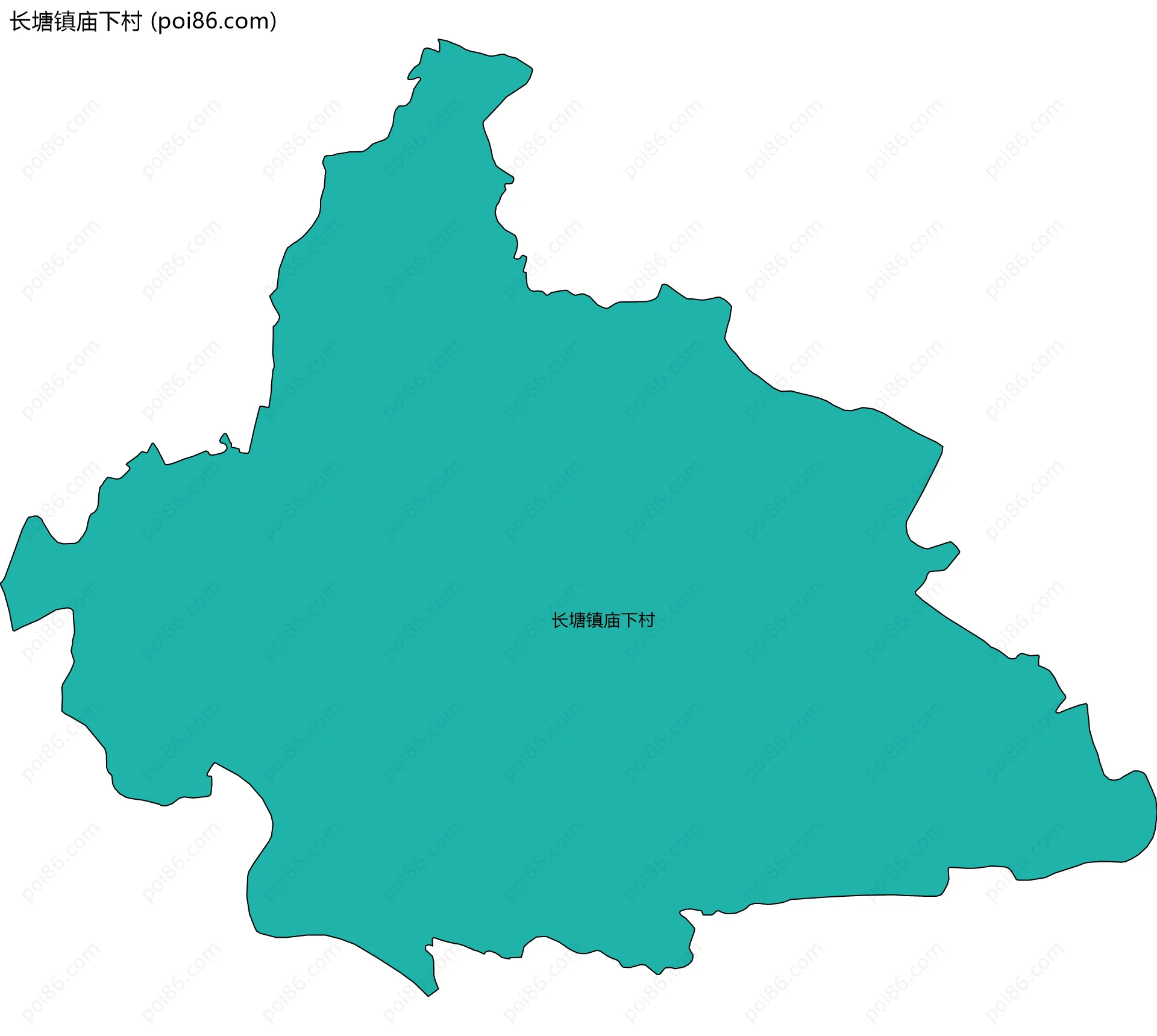 长塘镇庙下村边界地图