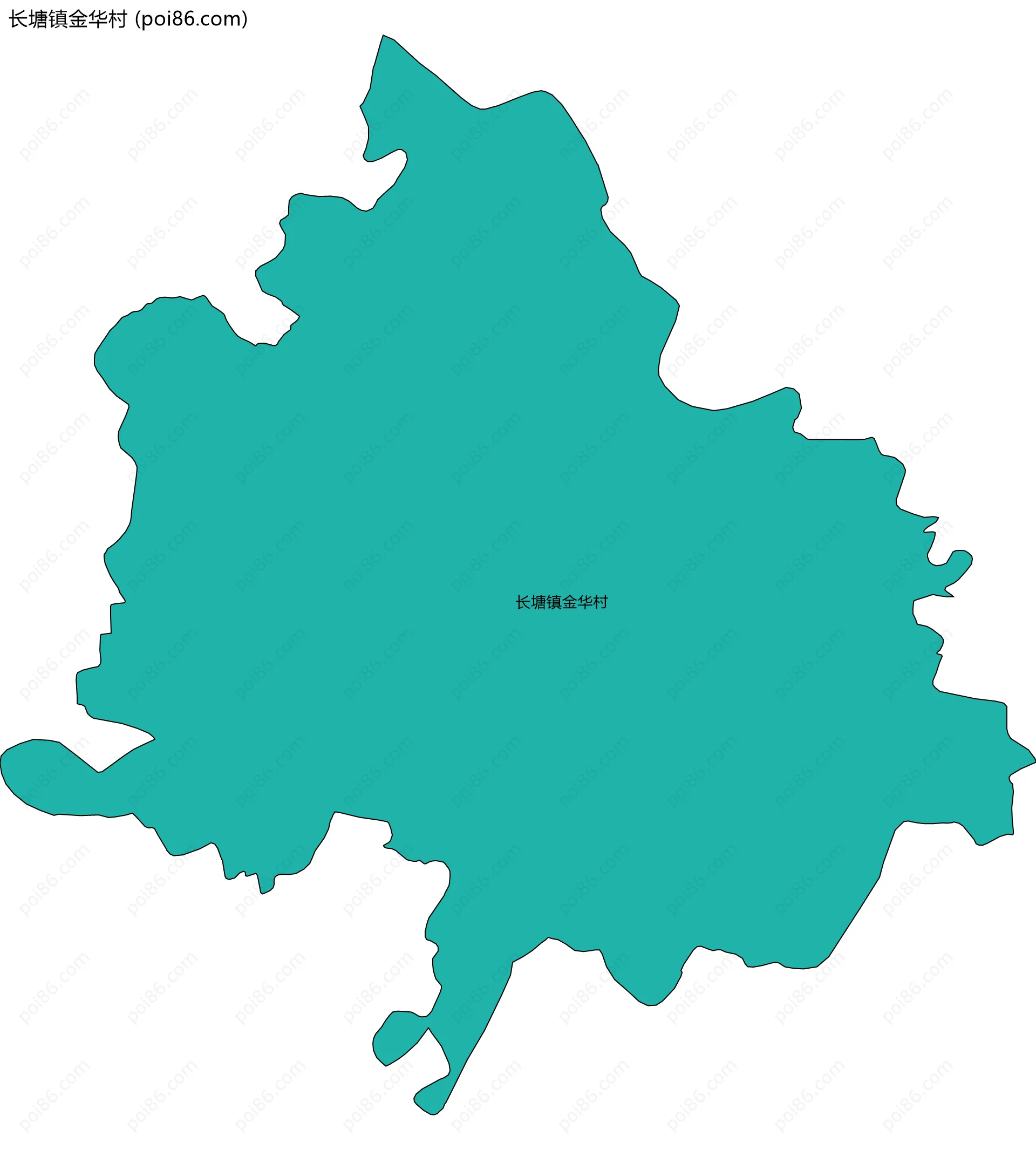 长塘镇金华村边界地图