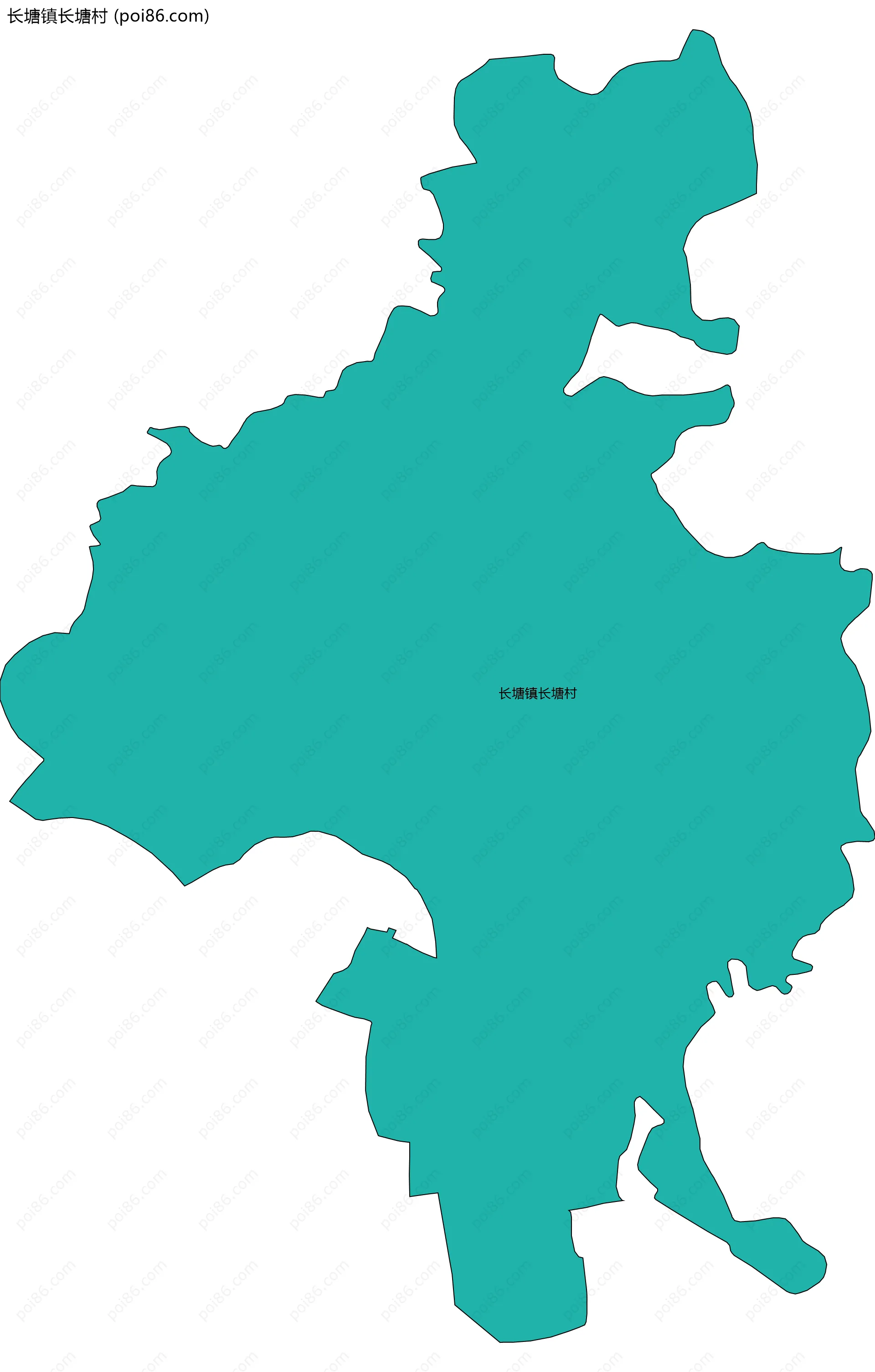 长塘镇长塘村边界地图