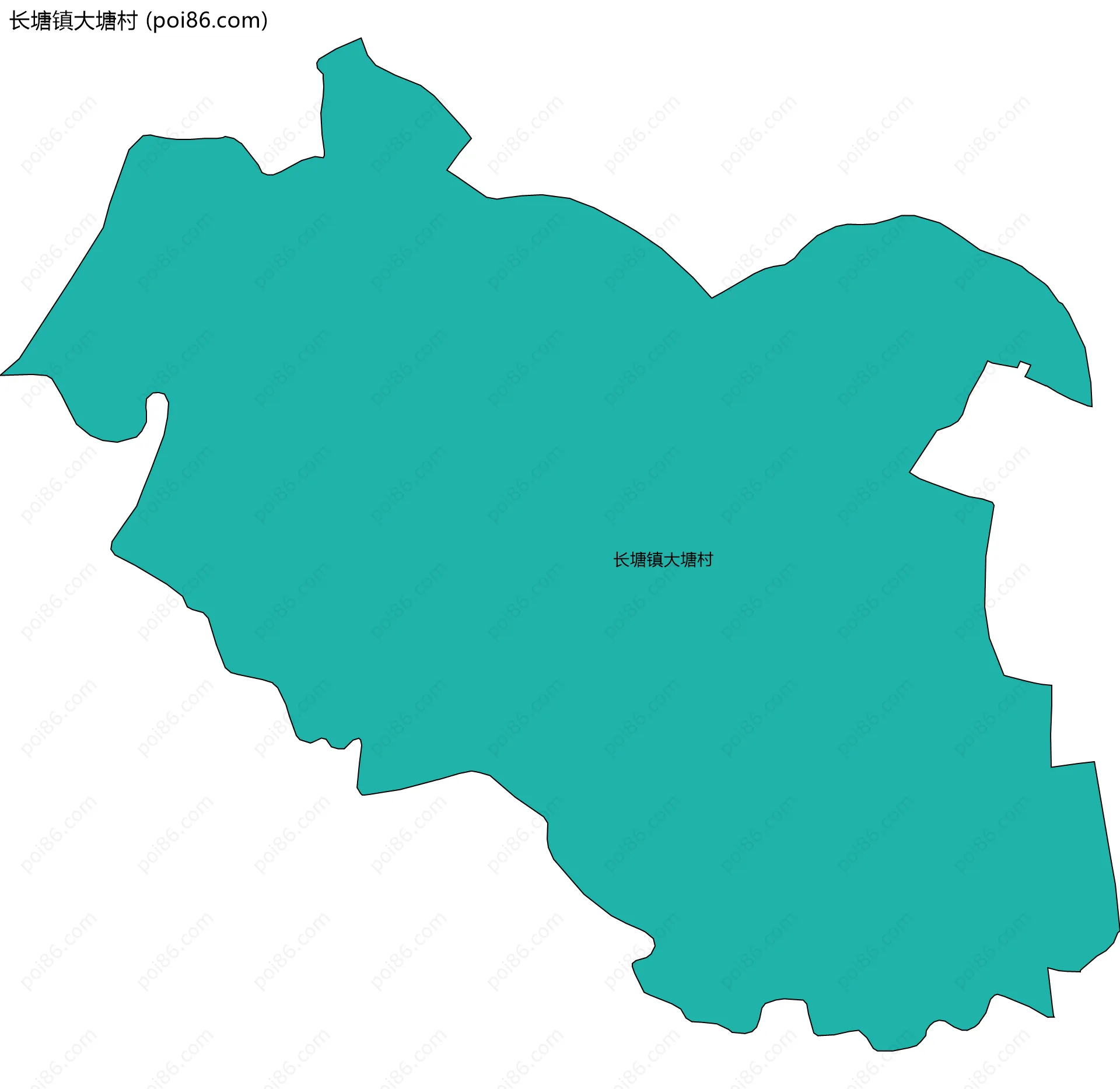 长塘镇大塘村边界地图