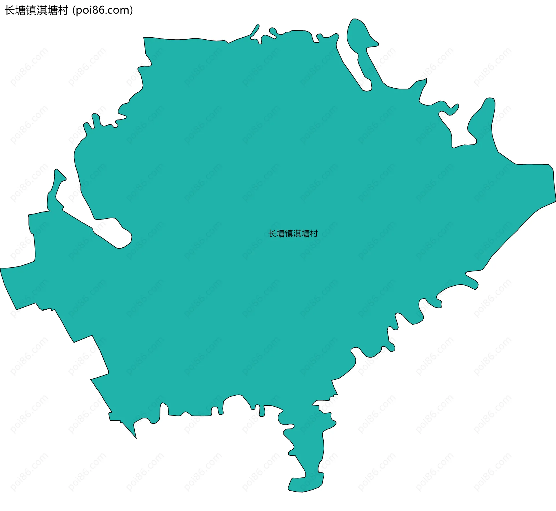 长塘镇淇塘村边界地图