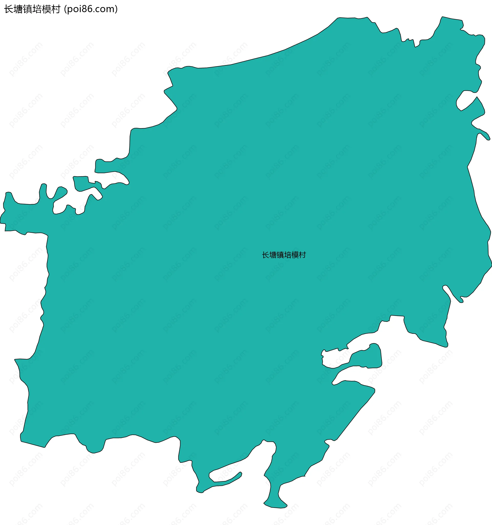 长塘镇培模村边界地图