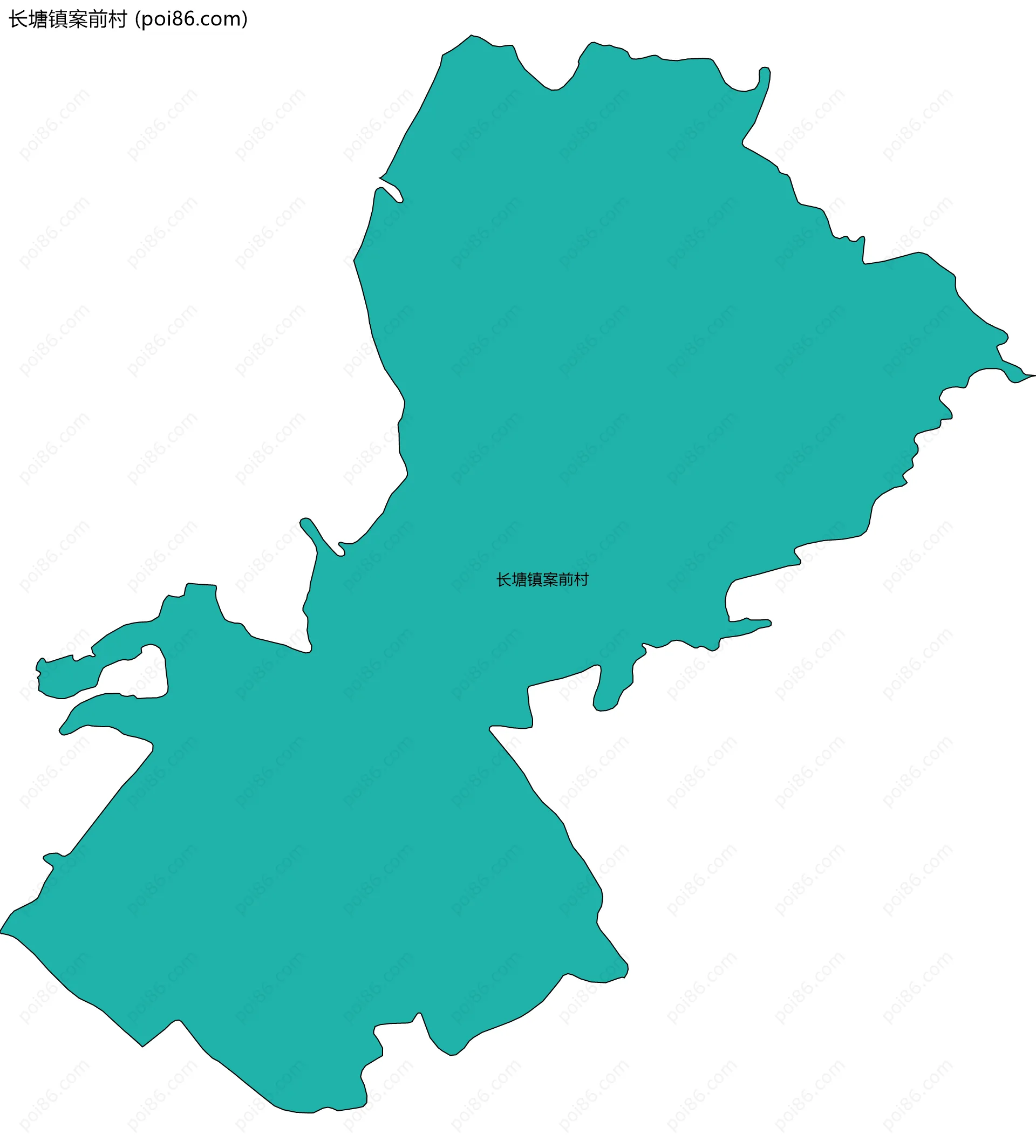 长塘镇案前村边界地图