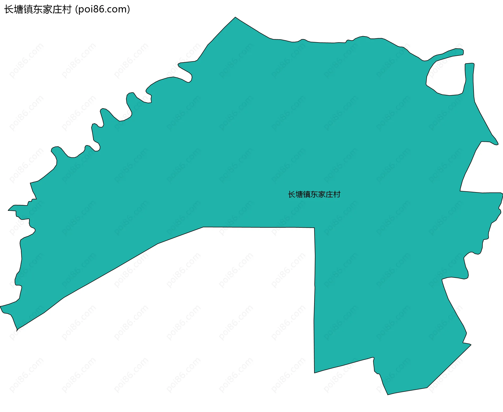 长塘镇东家庄村边界地图