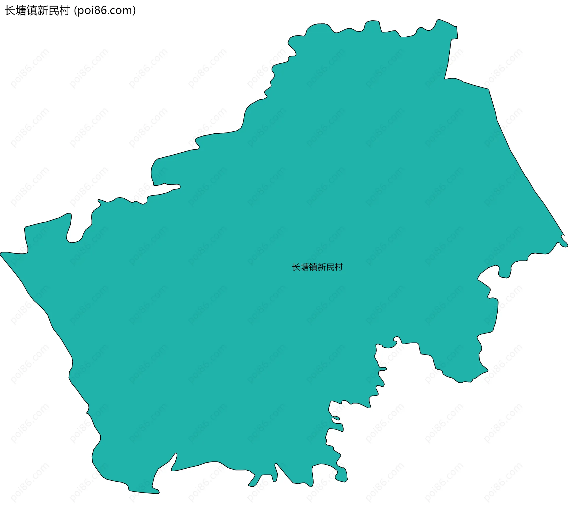 长塘镇新民村边界地图