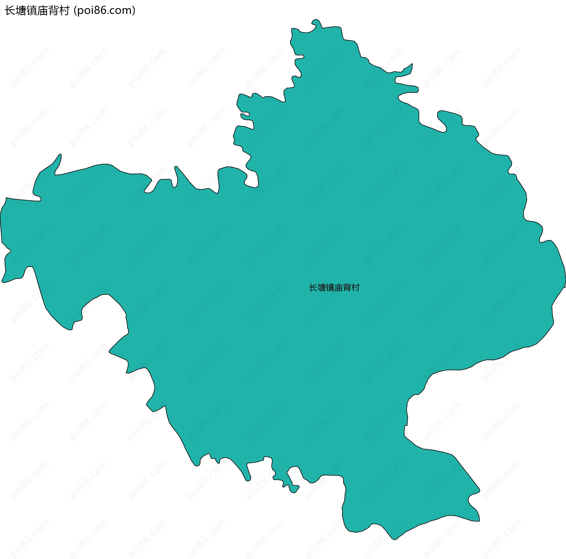 长塘镇庙背村边界地图