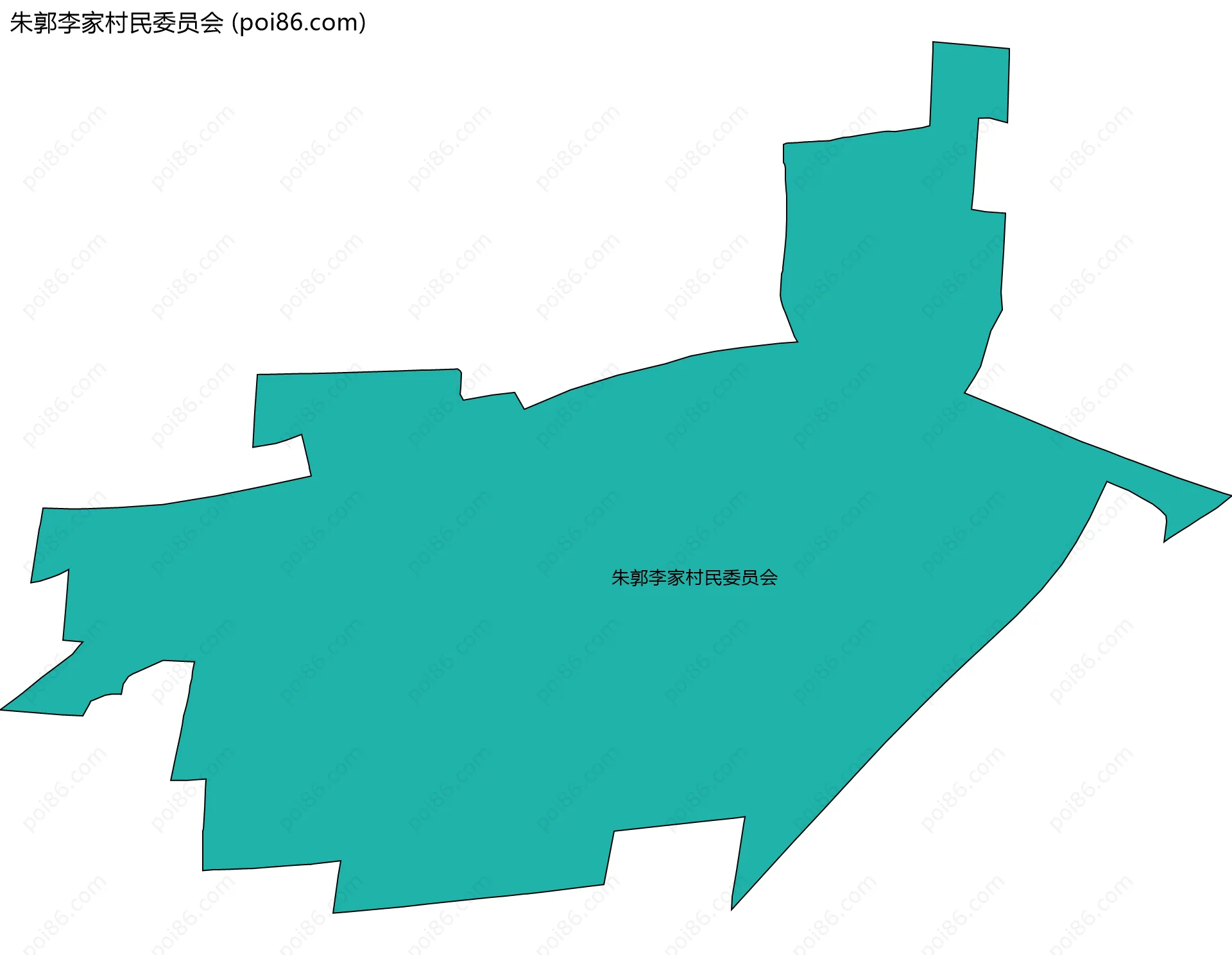 朱郭李家村民委员会边界地图