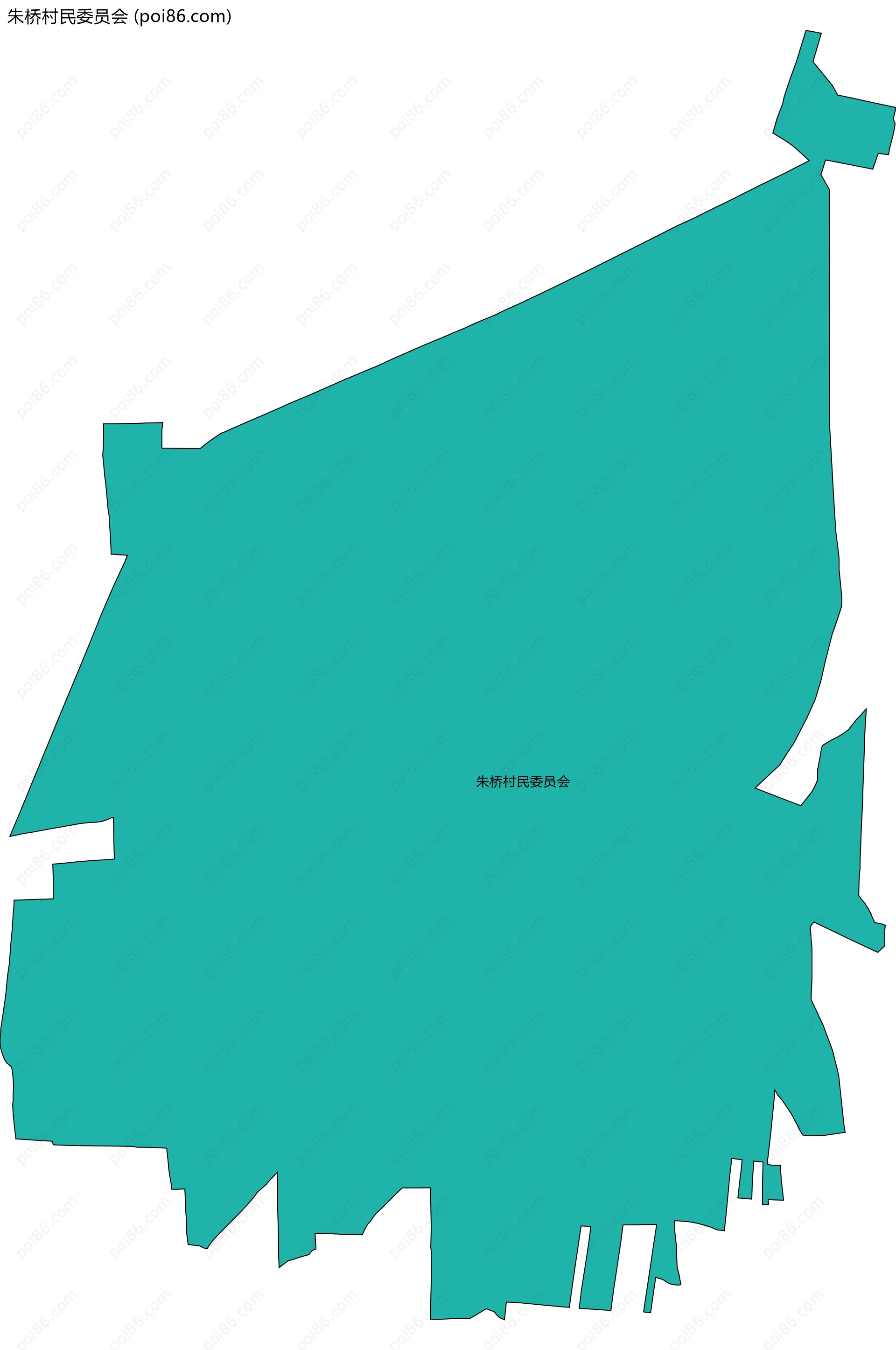 朱桥村民委员会边界地图