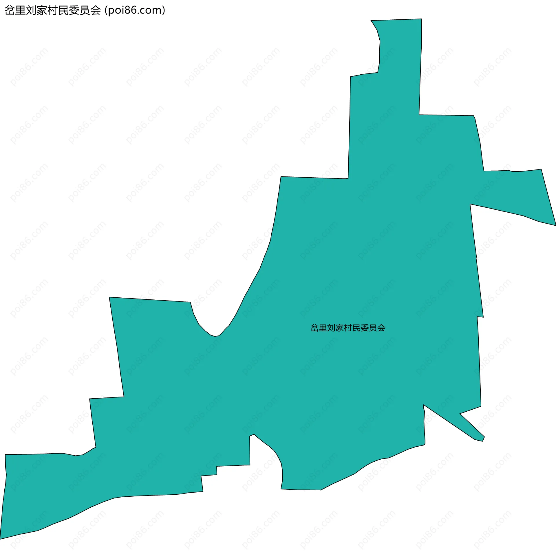 岔里刘家村民委员会边界地图