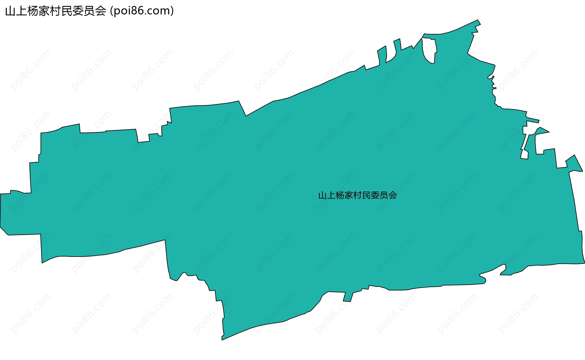 山上杨家村民委员会边界地图