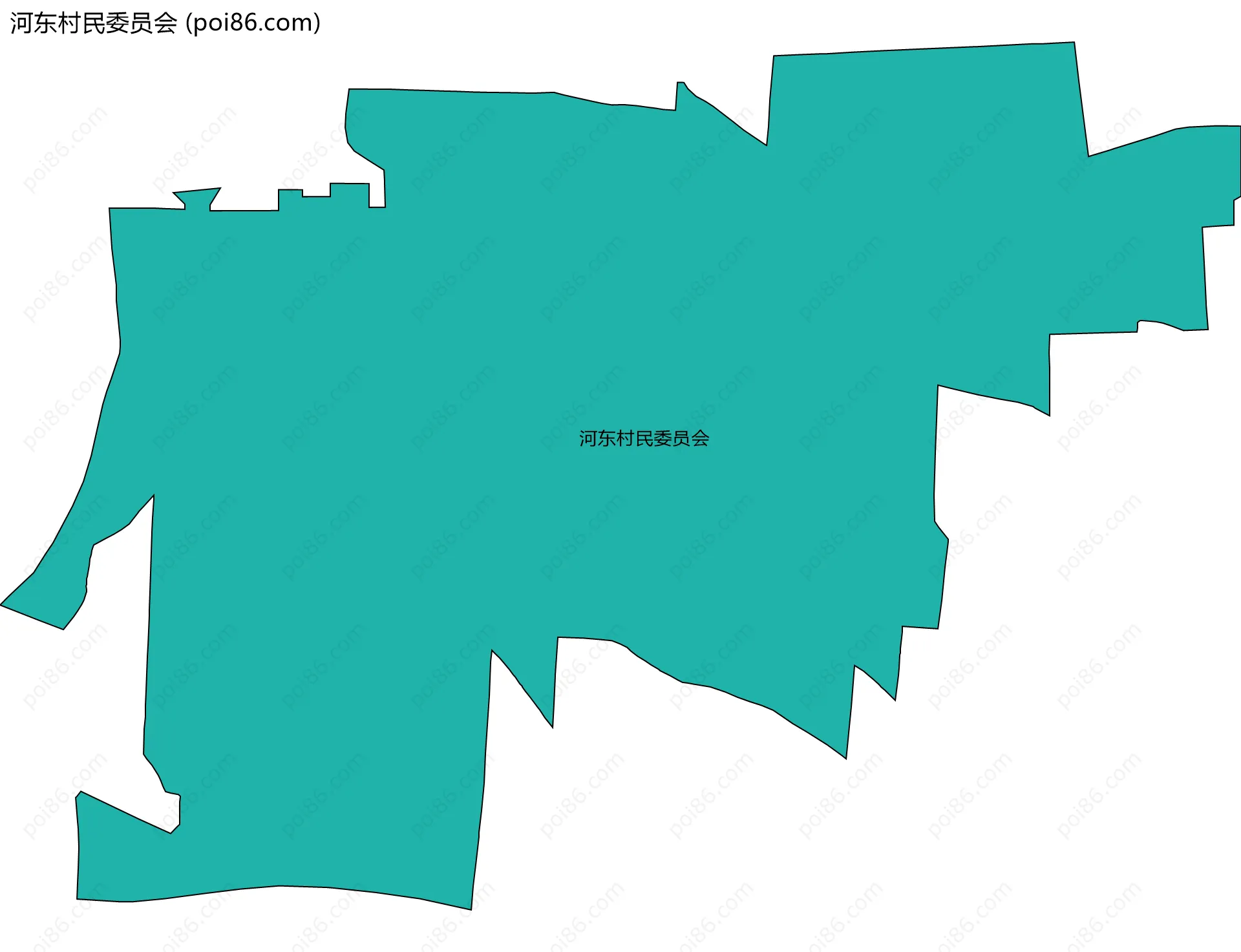 河东村民委员会边界地图