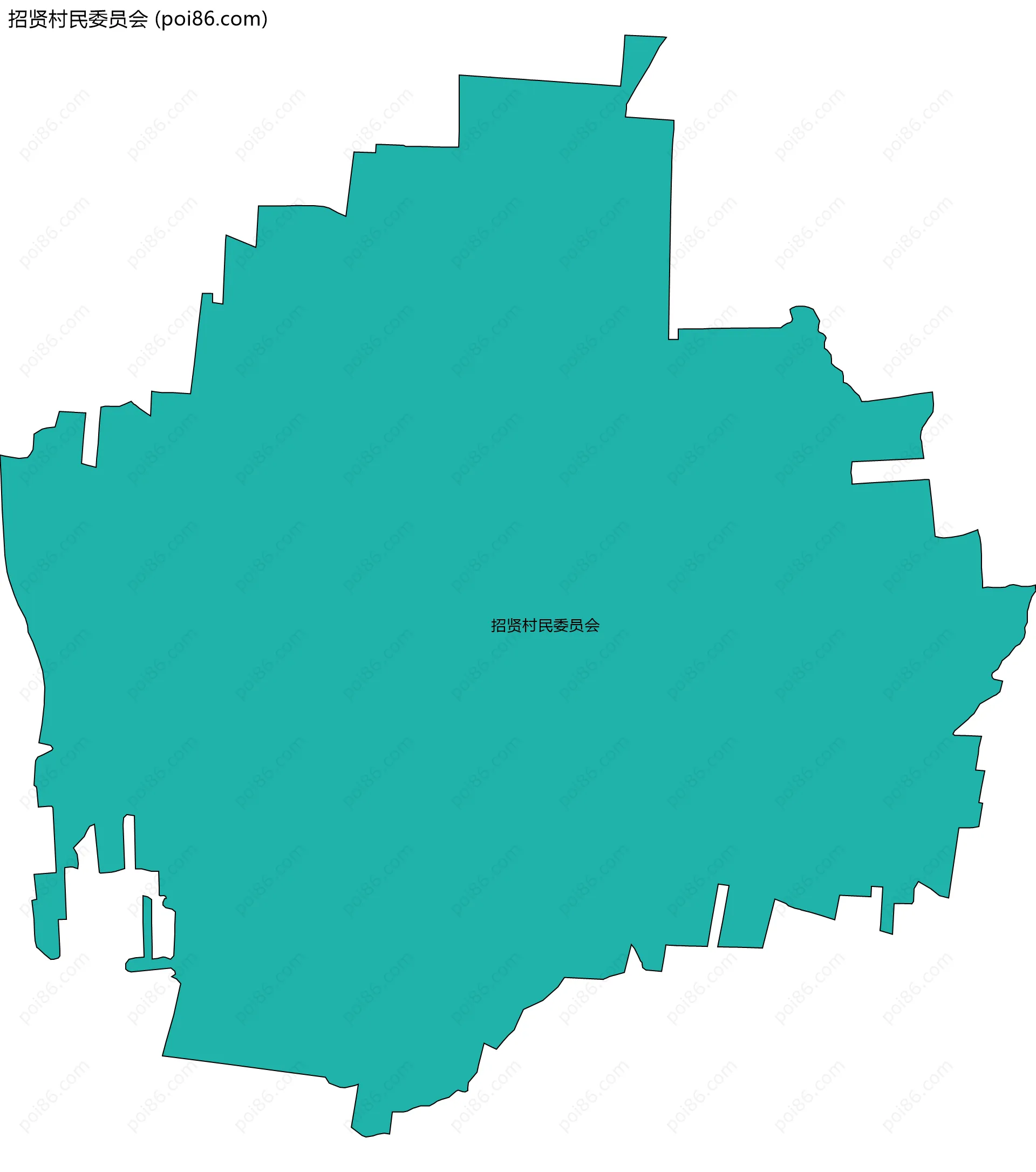 招贤村民委员会边界地图