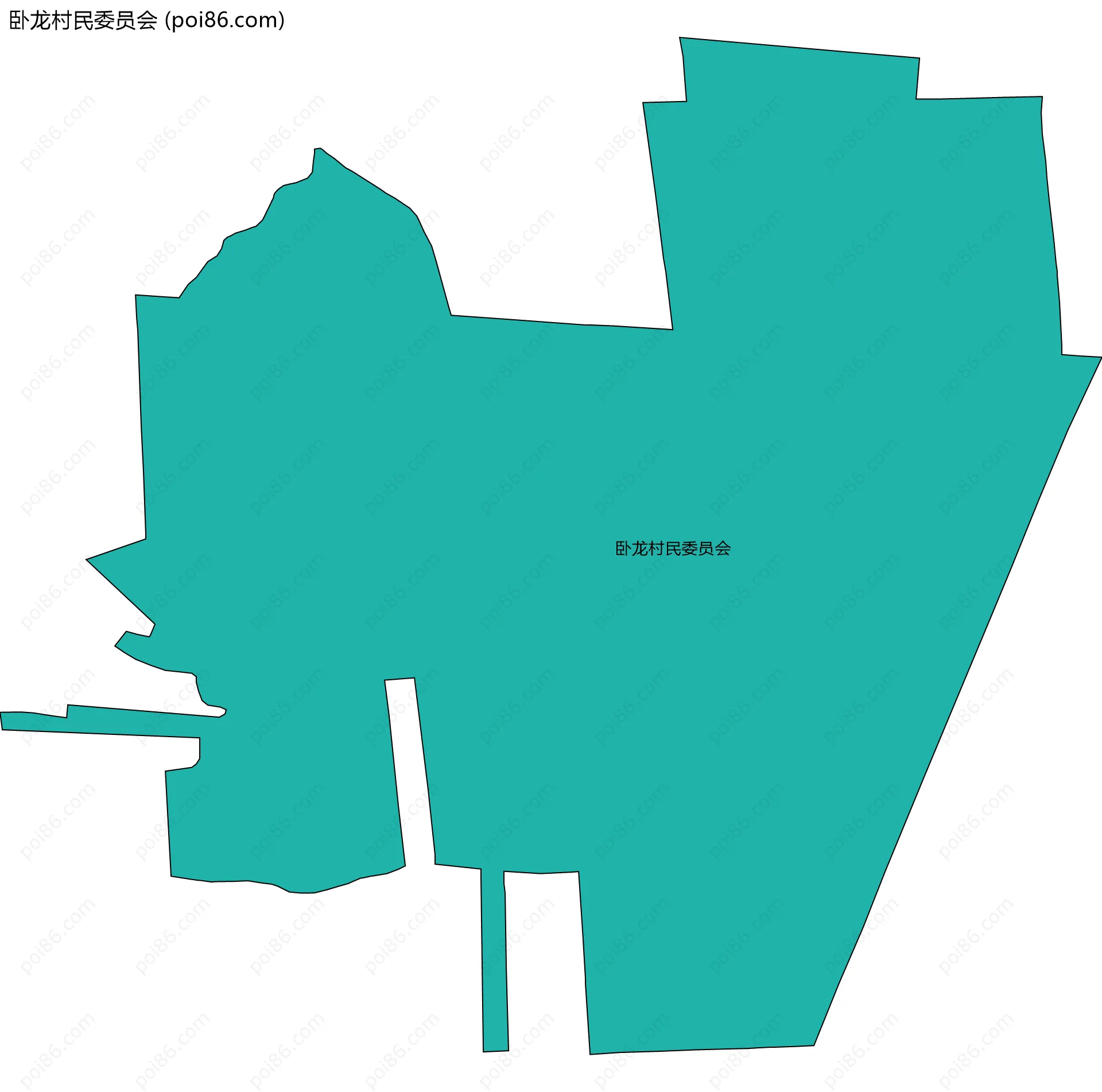 卧龙村民委员会边界地图