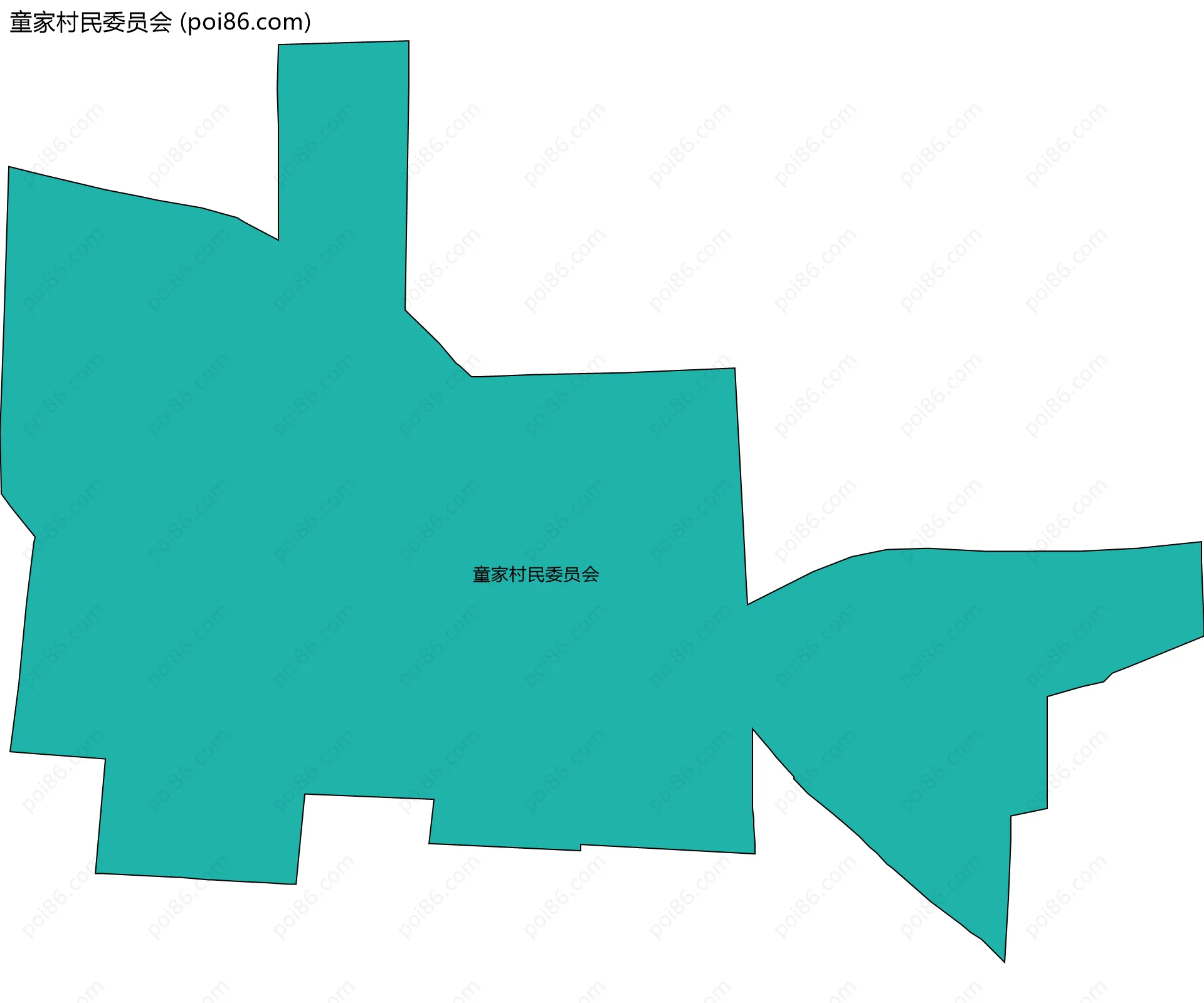 童家村民委员会边界地图