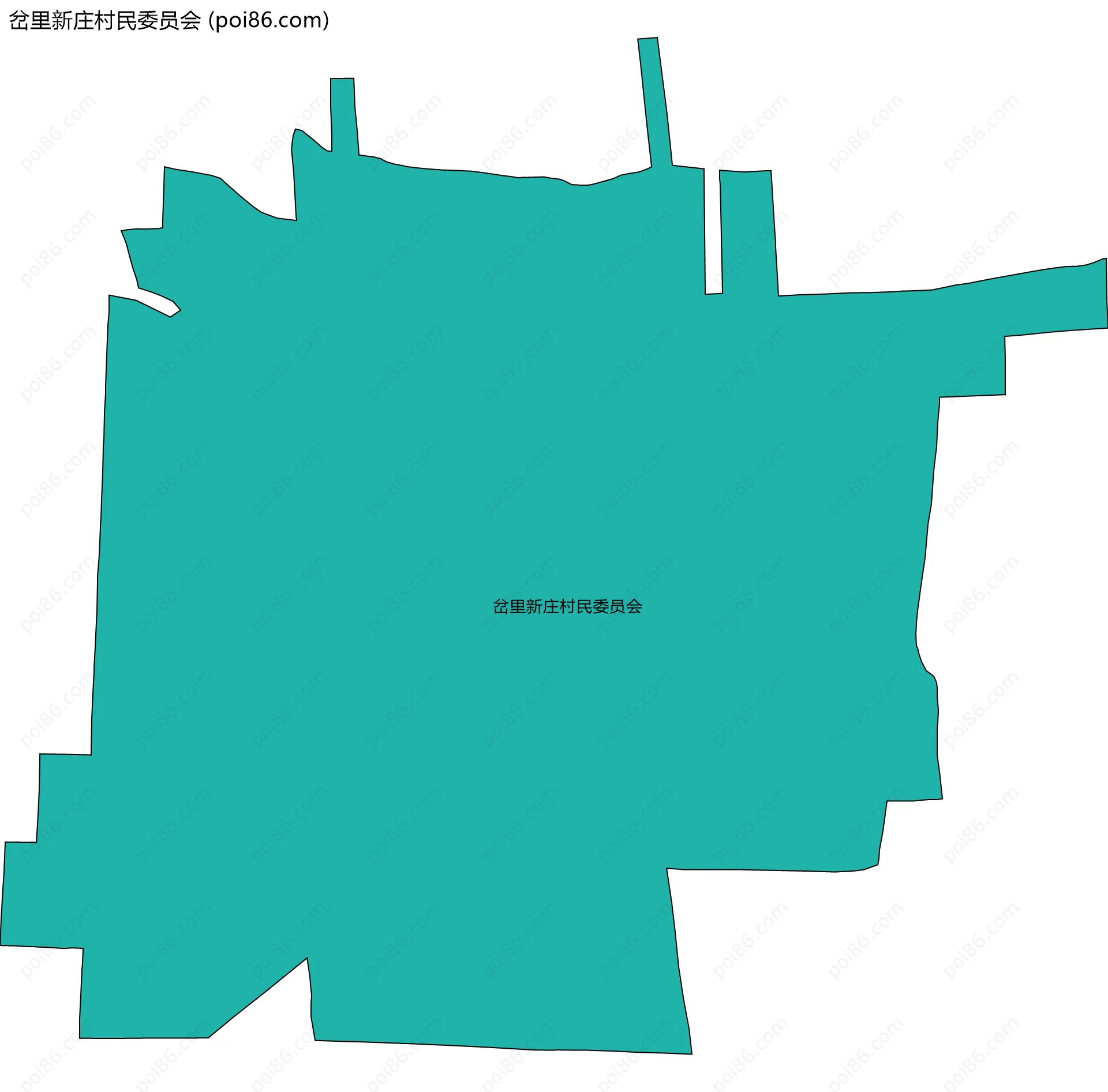 岔里新庄村民委员会边界地图