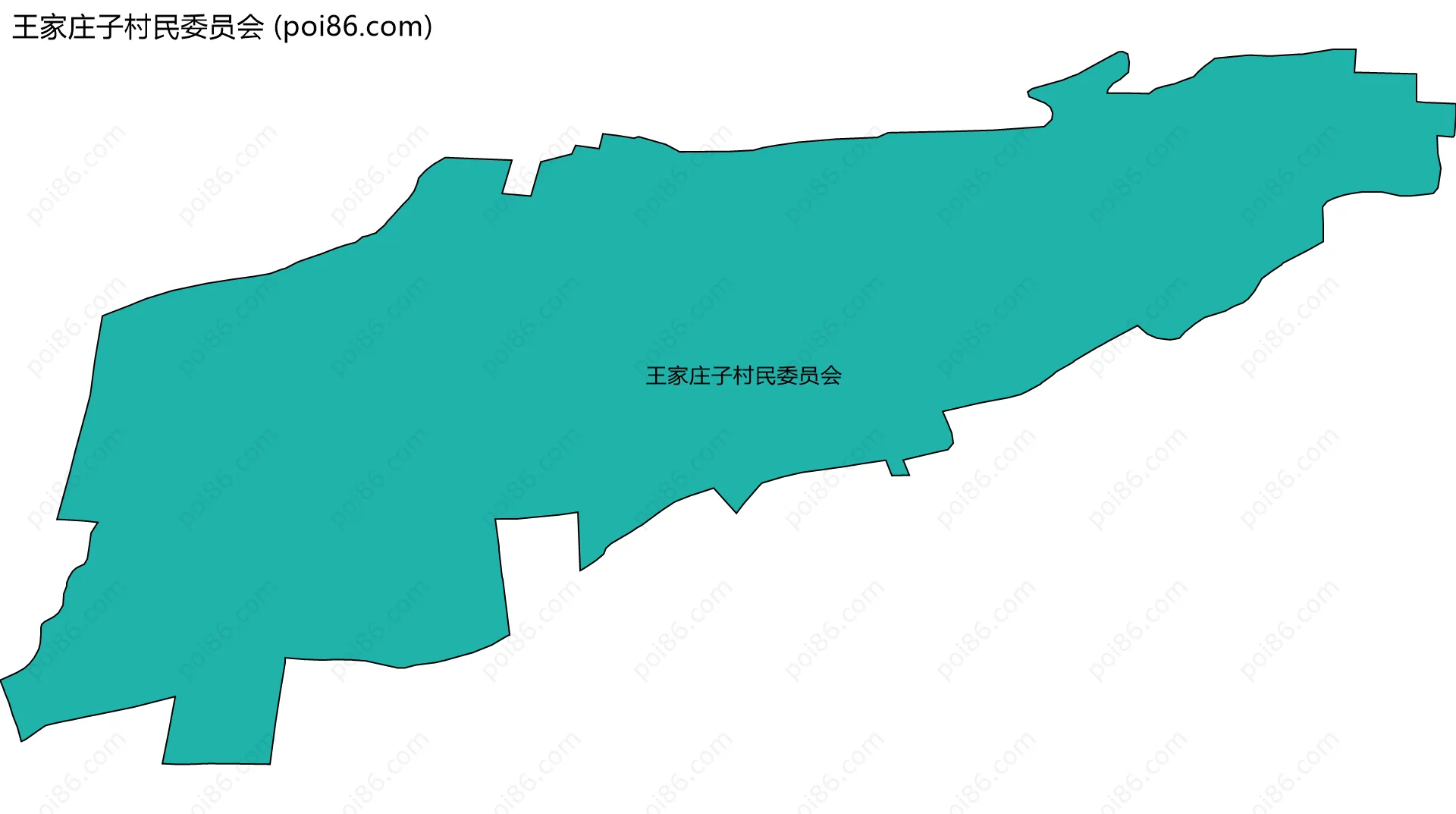 王家庄子村民委员会边界地图
